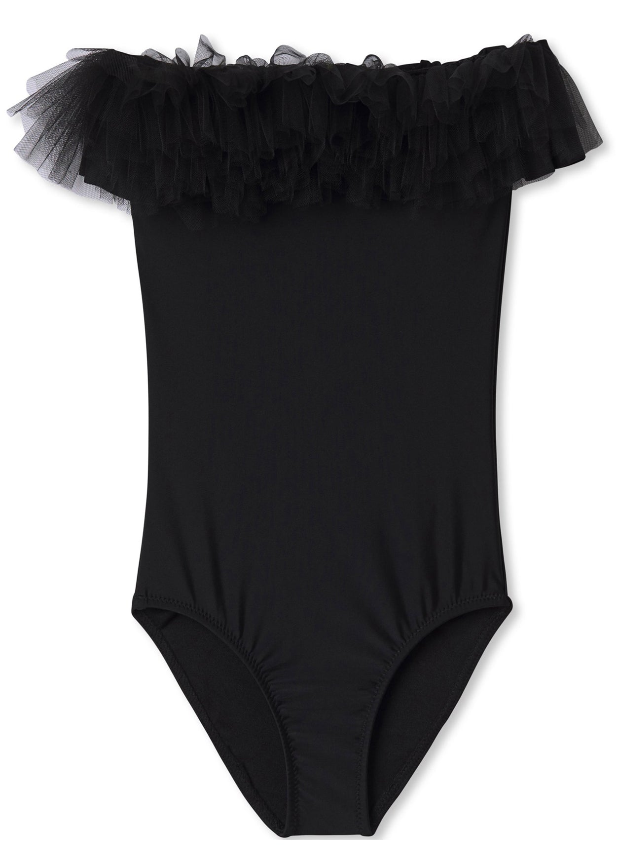 Black Swimsuit With Tulle