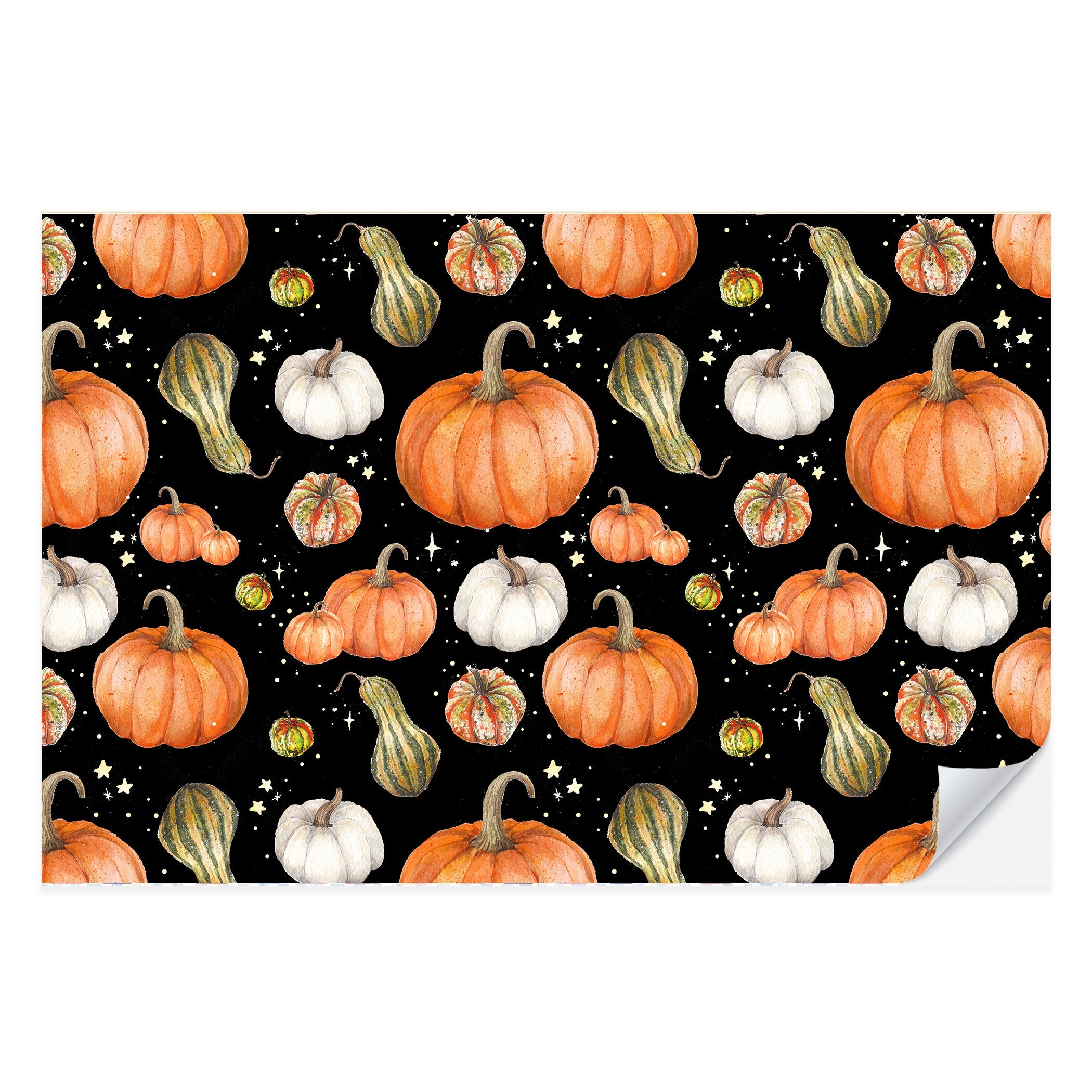 Midnight Twinkly Pumpkins Placemat Pad