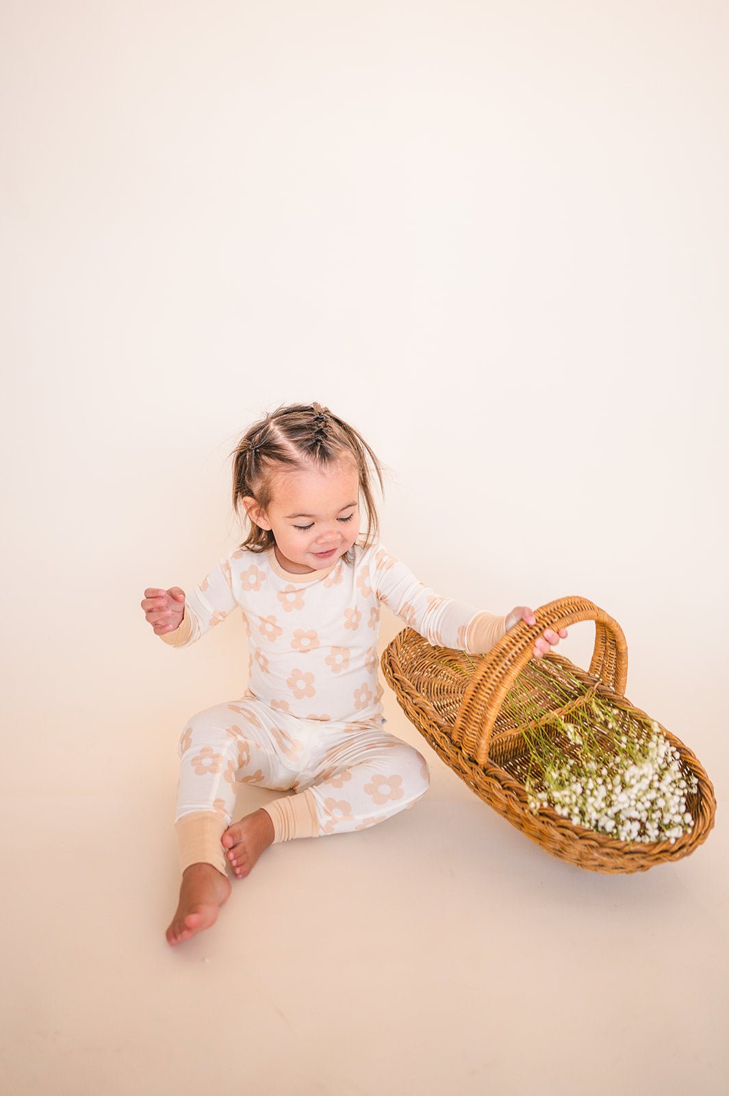 Two-piece Pajama Set - Blush Daisy