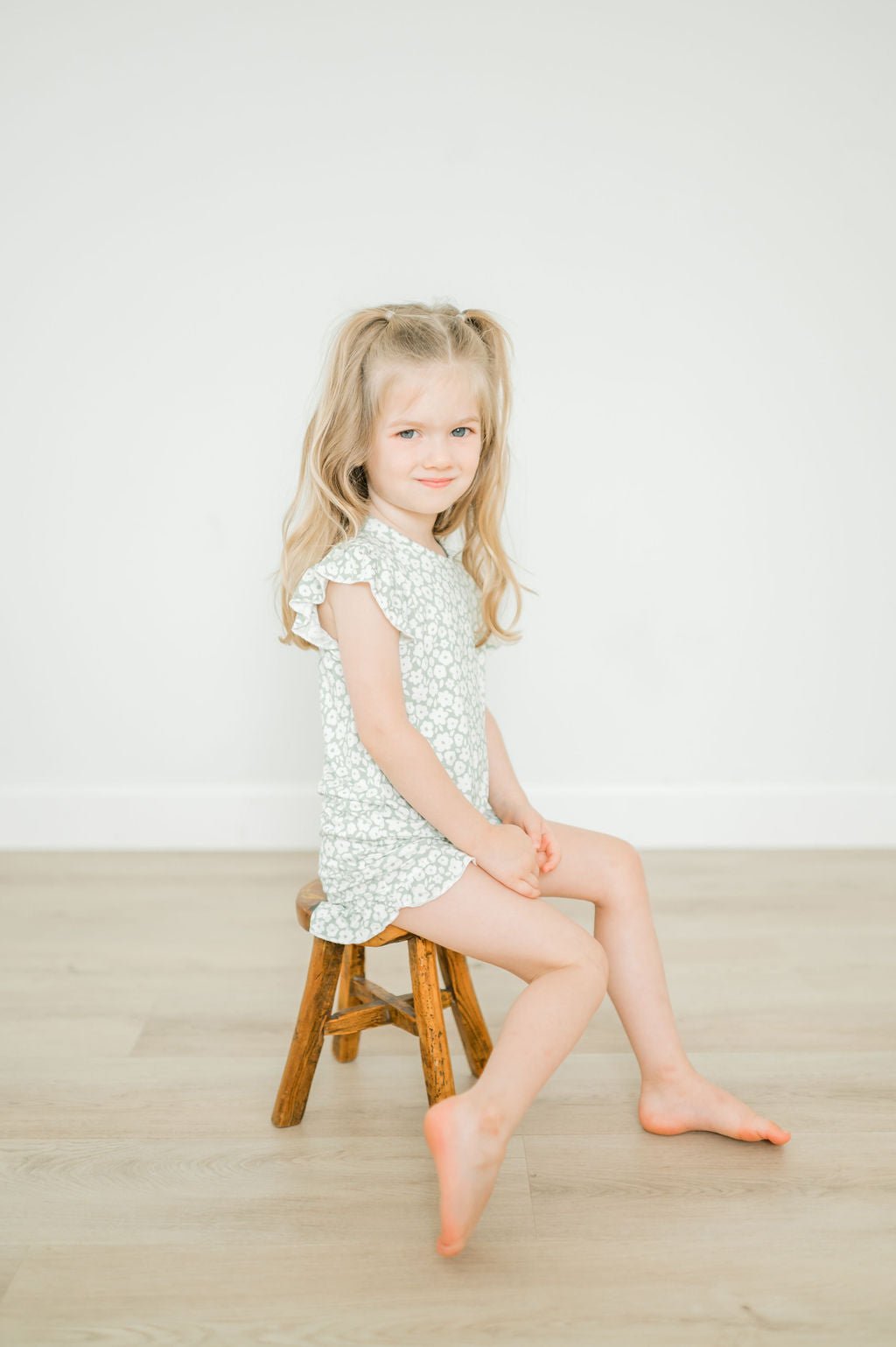 Two-piece Short Set - Sage Ditsy Floral