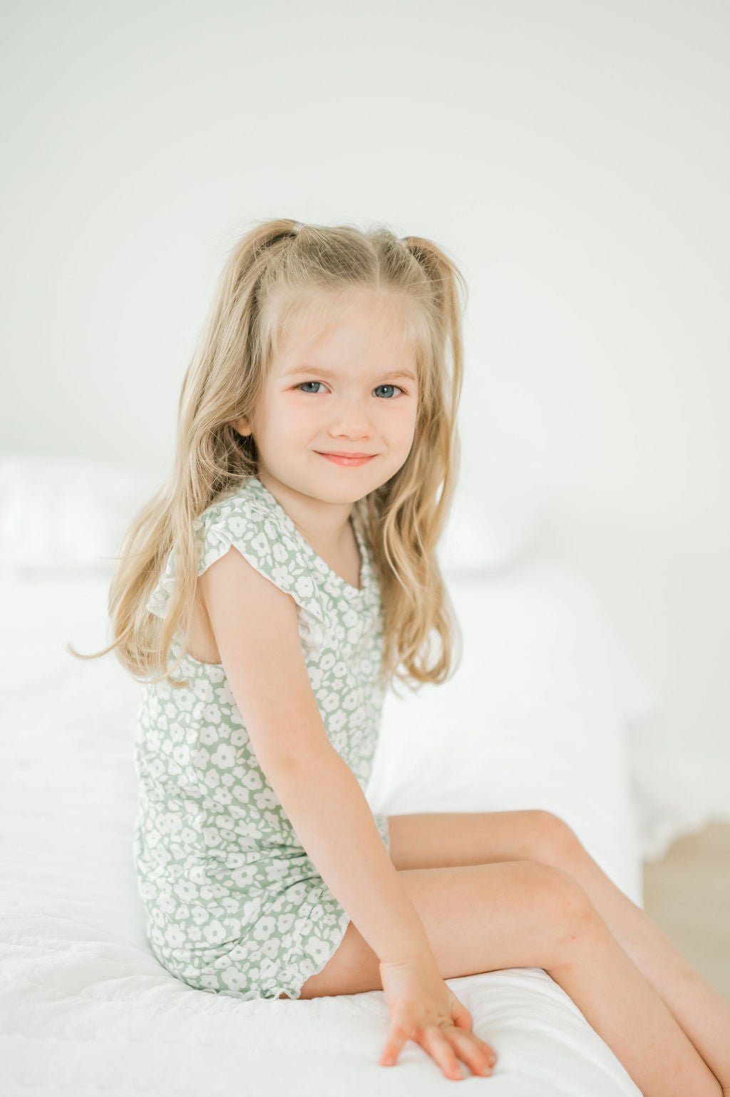 Two-piece Short Set - Sage Ditsy Floral