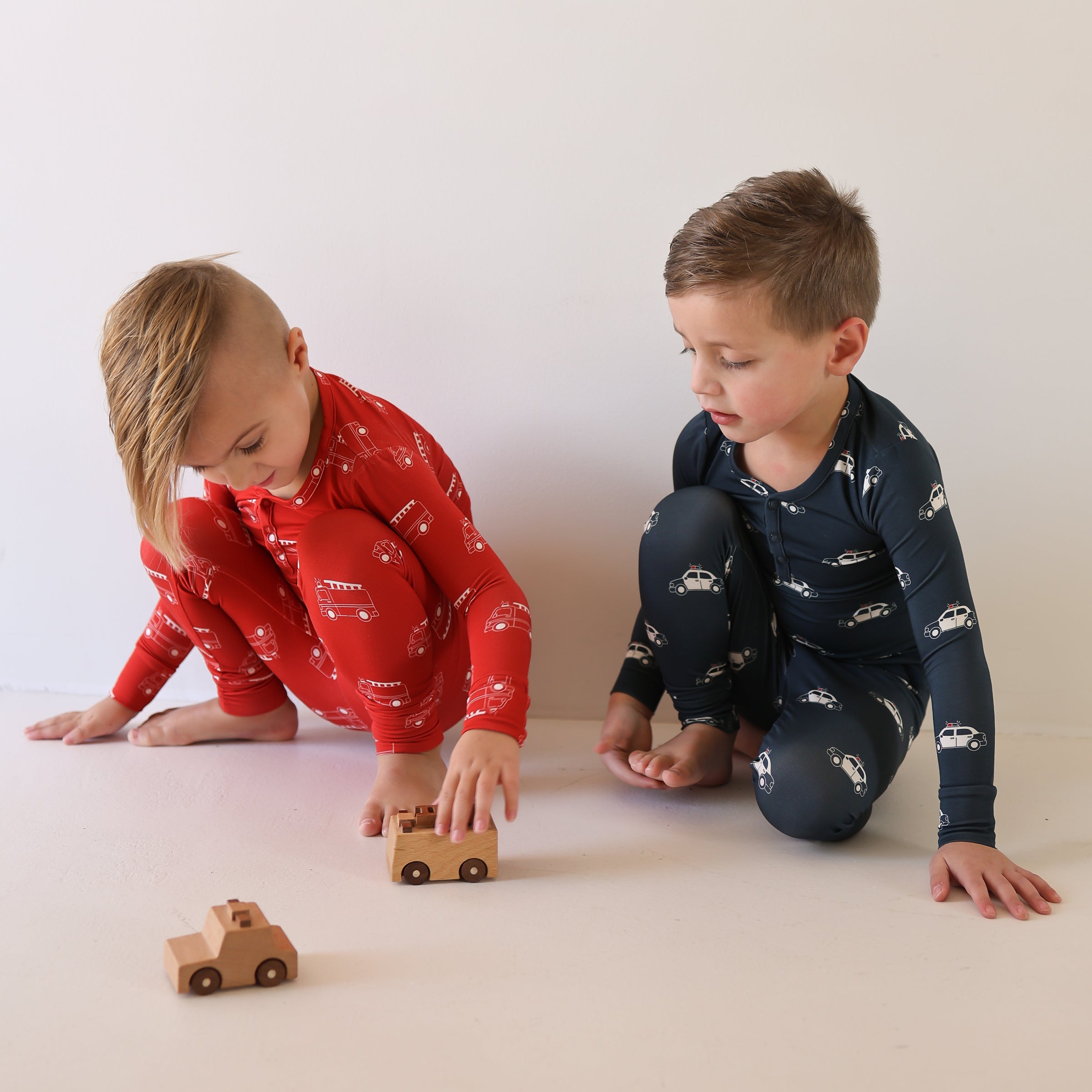 Bamboo Two Piece Pajamas | Fire Truck