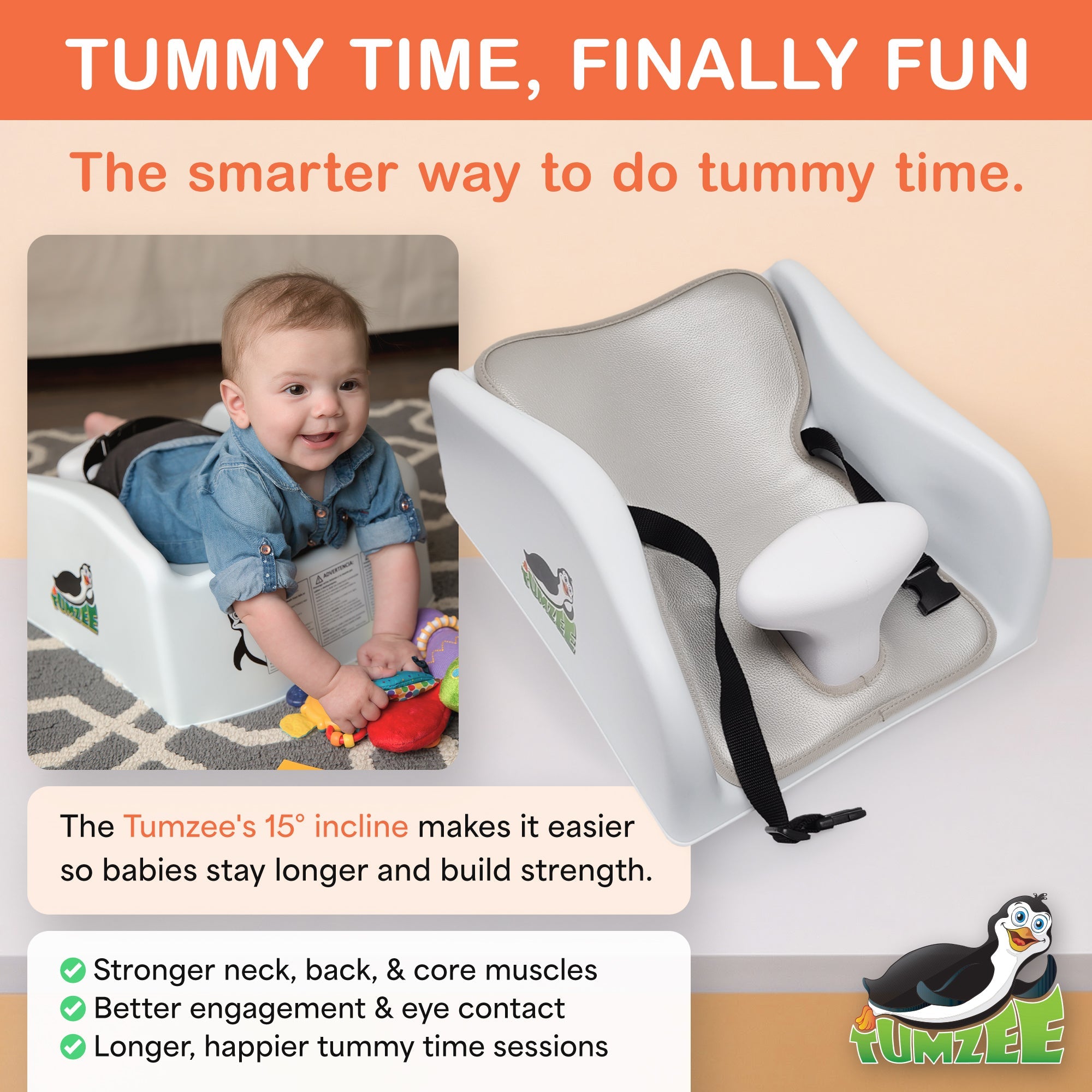 Tumzee Tummy Time Incline Tool With Mat