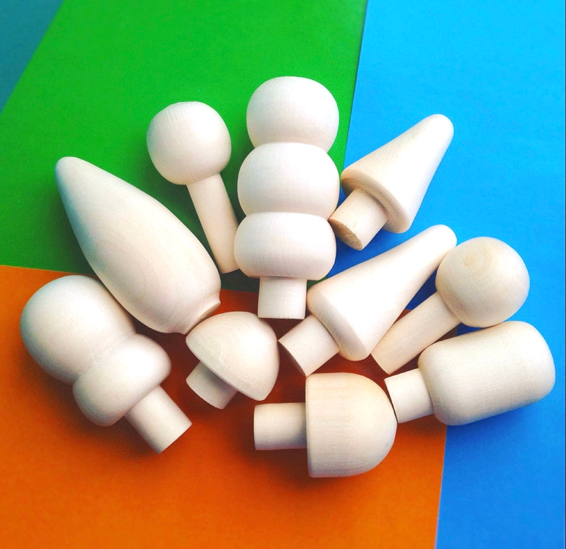 Natural Wooden Fruit Trees Play Set