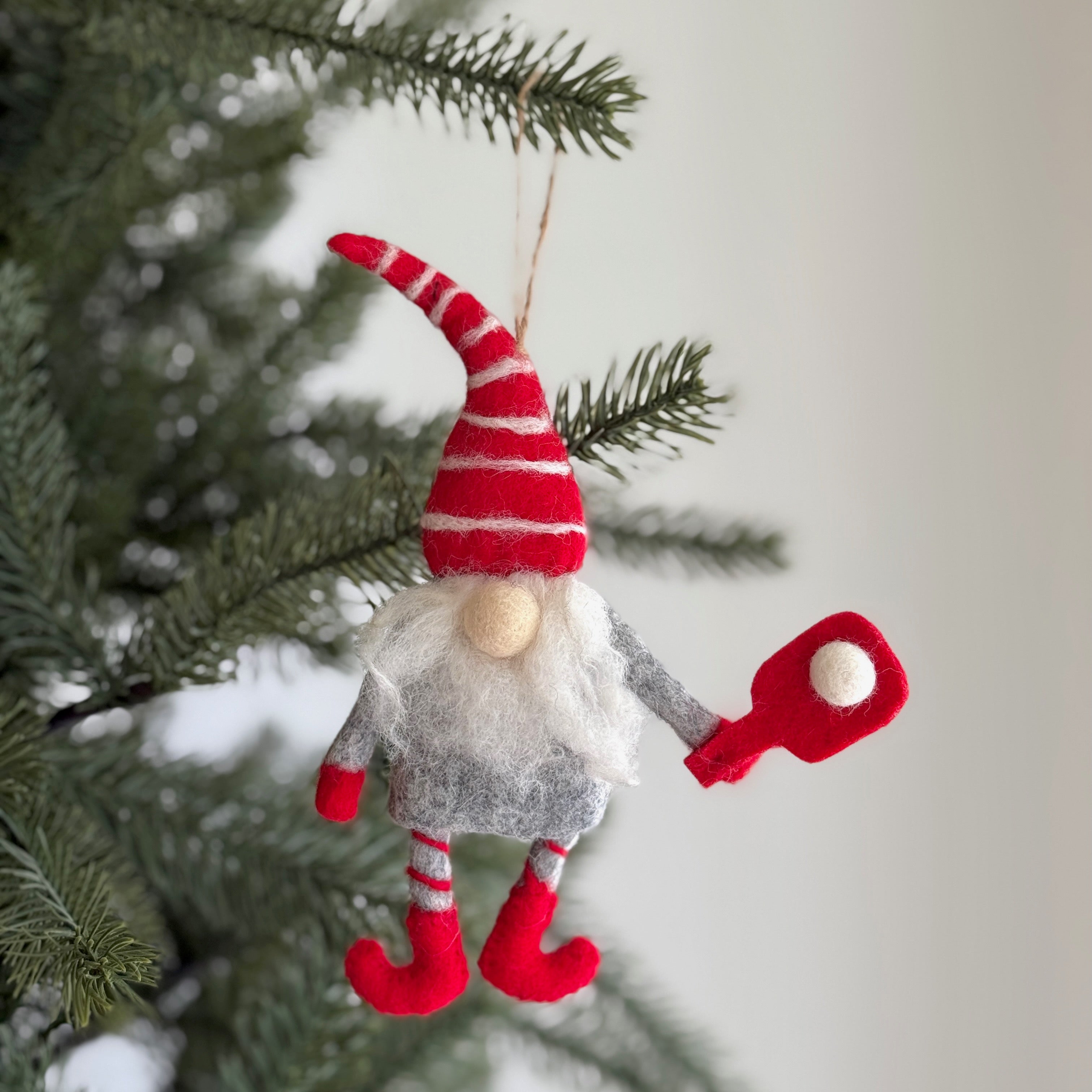 Assorted Pickleball Gnome Ornament