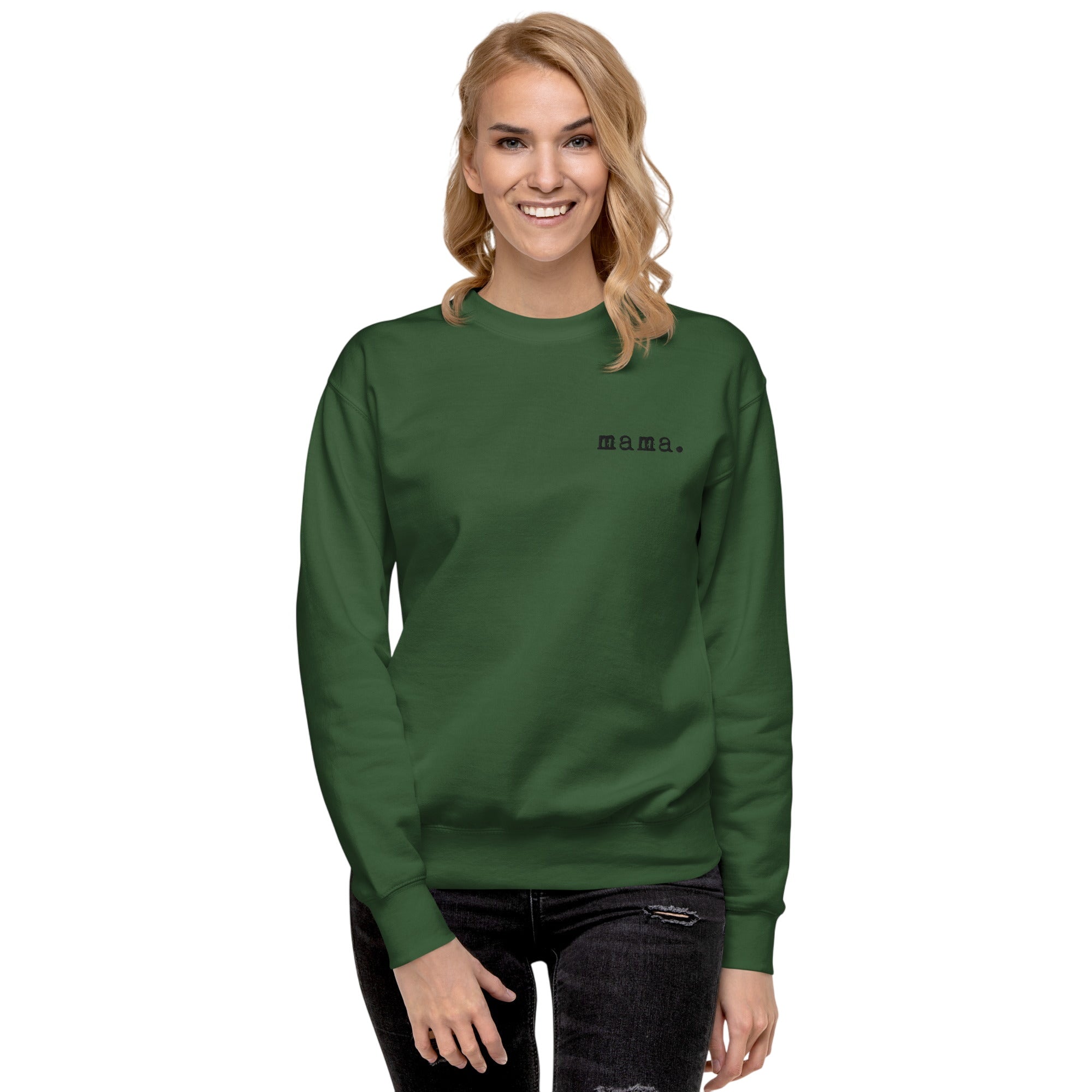 Mama. Embroidered | Premium Adult Sweatshirt