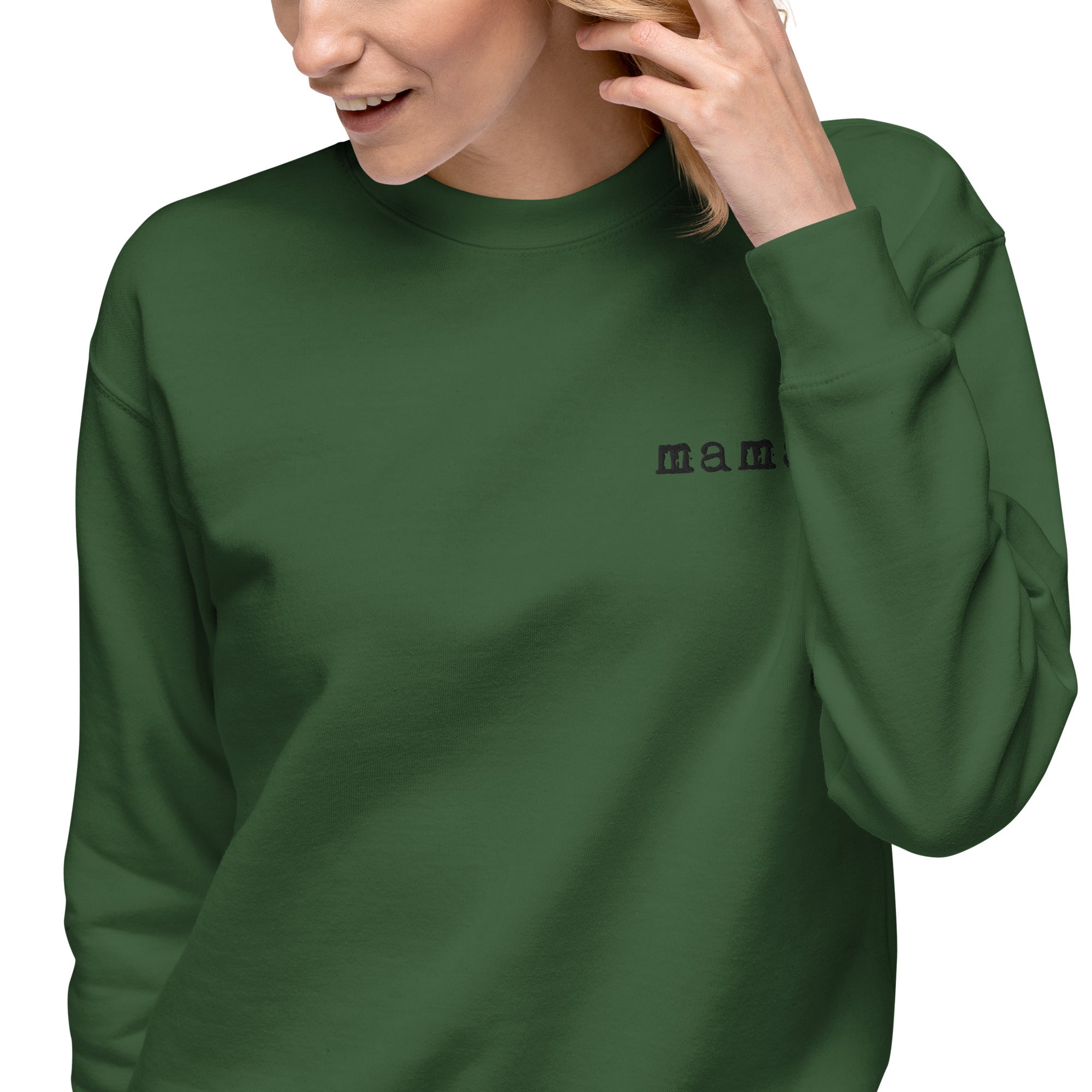 Mama. Embroidered | Premium Adult Sweatshirt