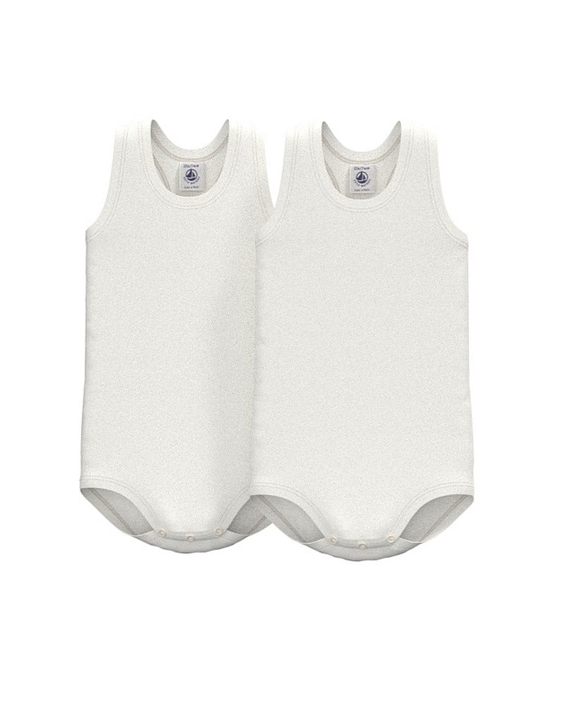 Petit Bateau Baby Boy 2 Pack Tank Bodysuits