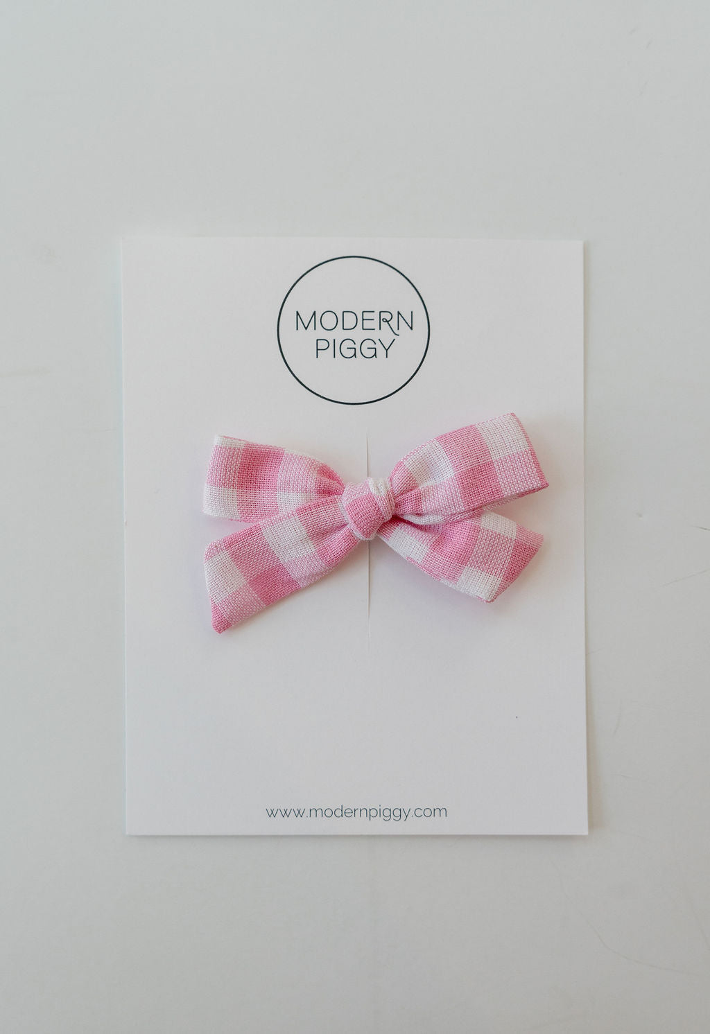 Rosy Gingham | Hand-tied Bow
