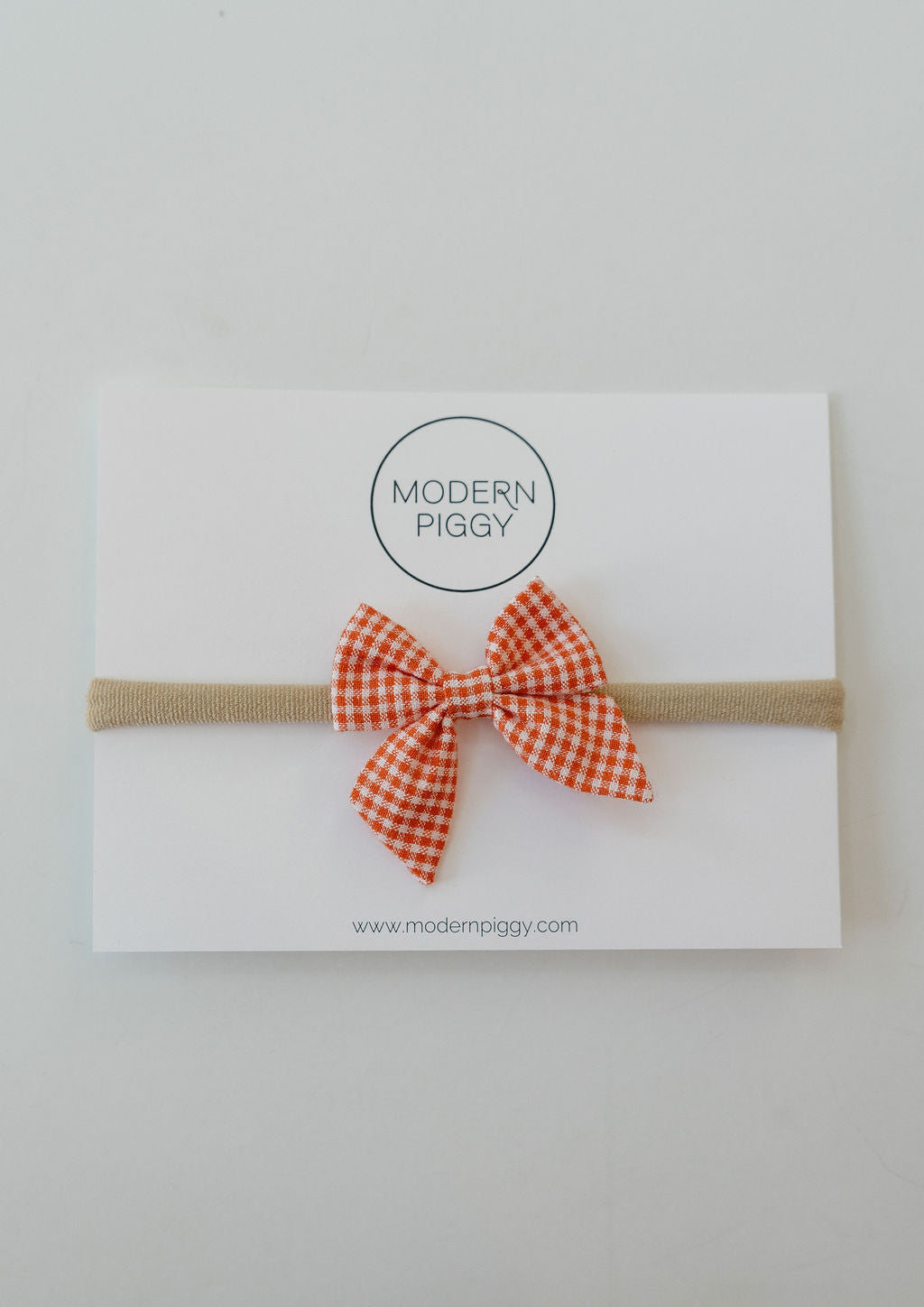 Citrus Check | Mini Piggy Bow