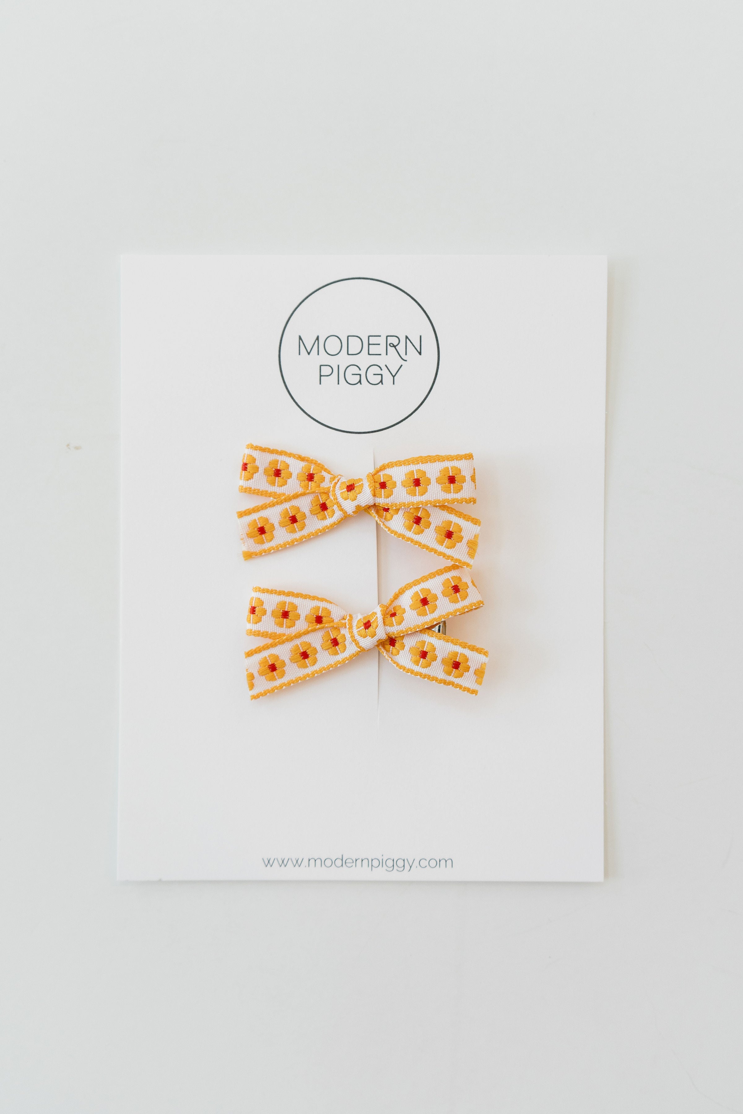 Daisy Chain- Yellow | Mini Ribbon Bow Set