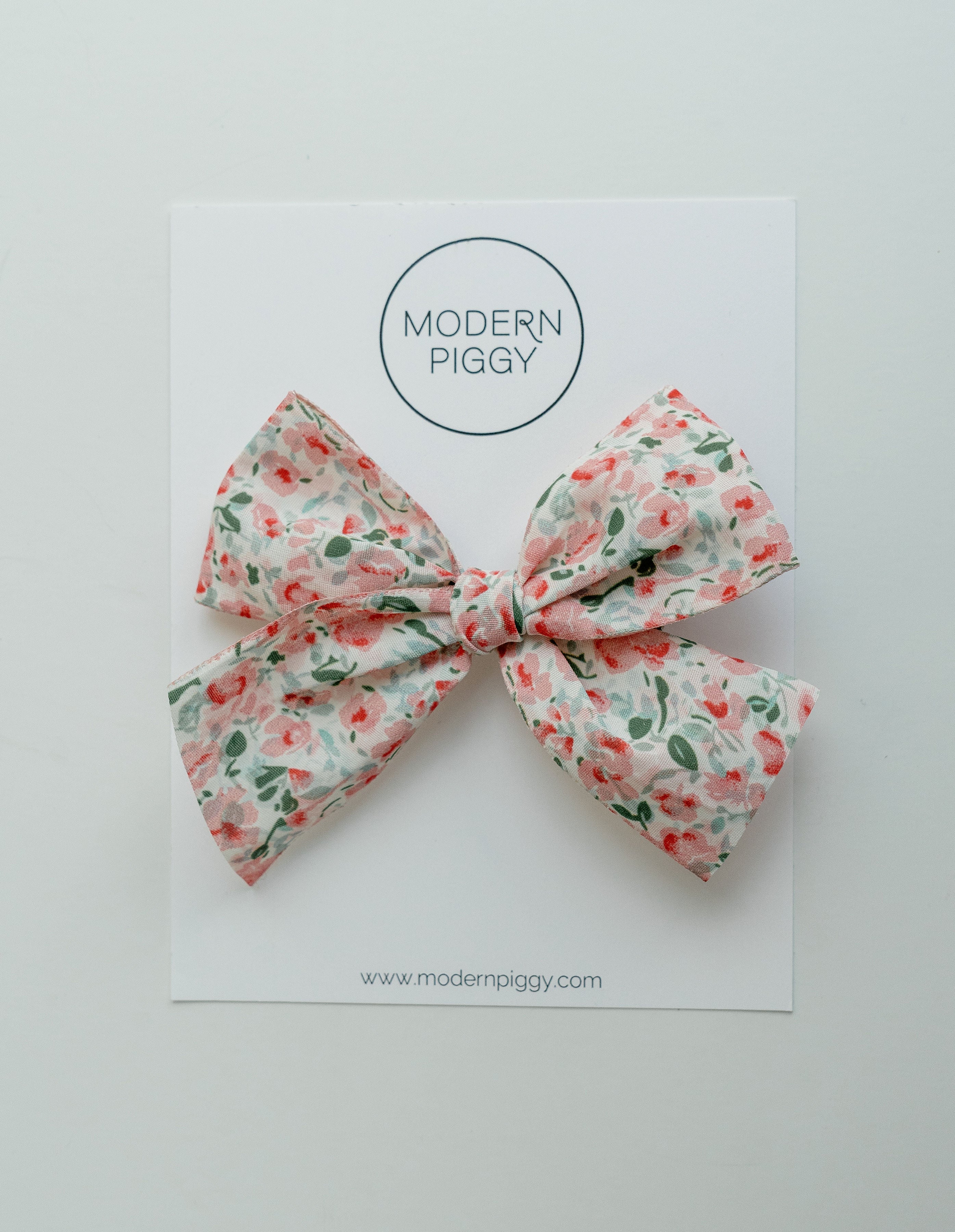 Spring Garden- Pink | Pigtail Set - Hand-tied Bow