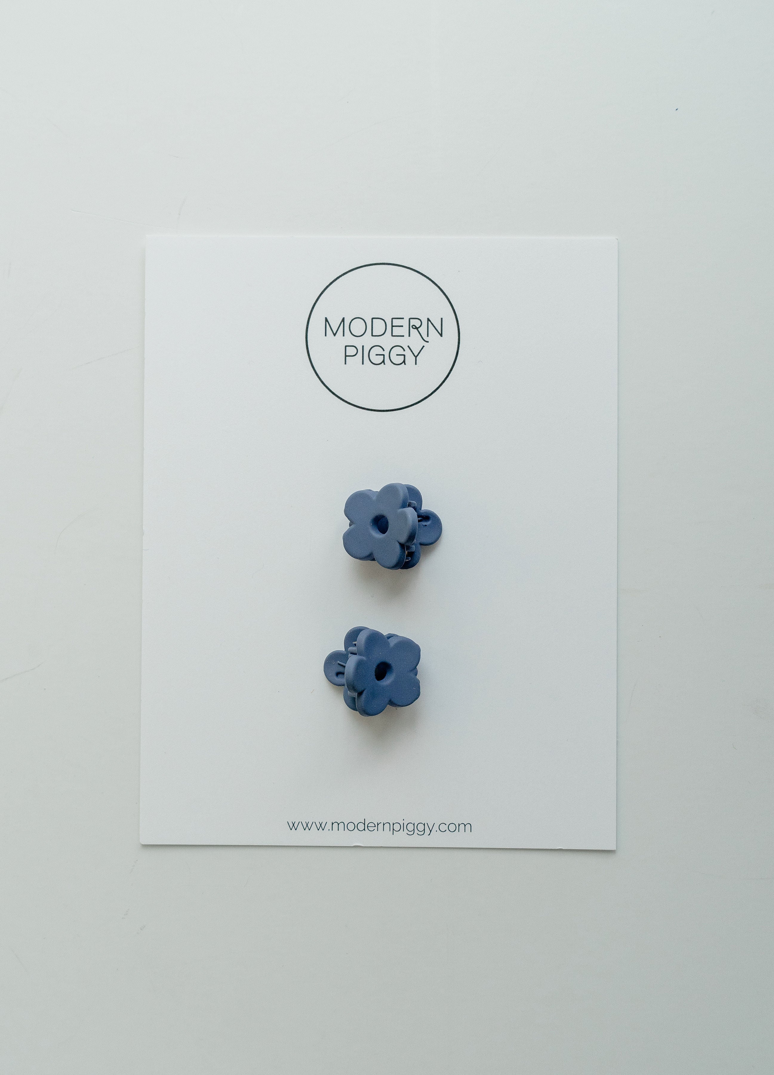 Navy | Micro Bloom Claw Clip Set