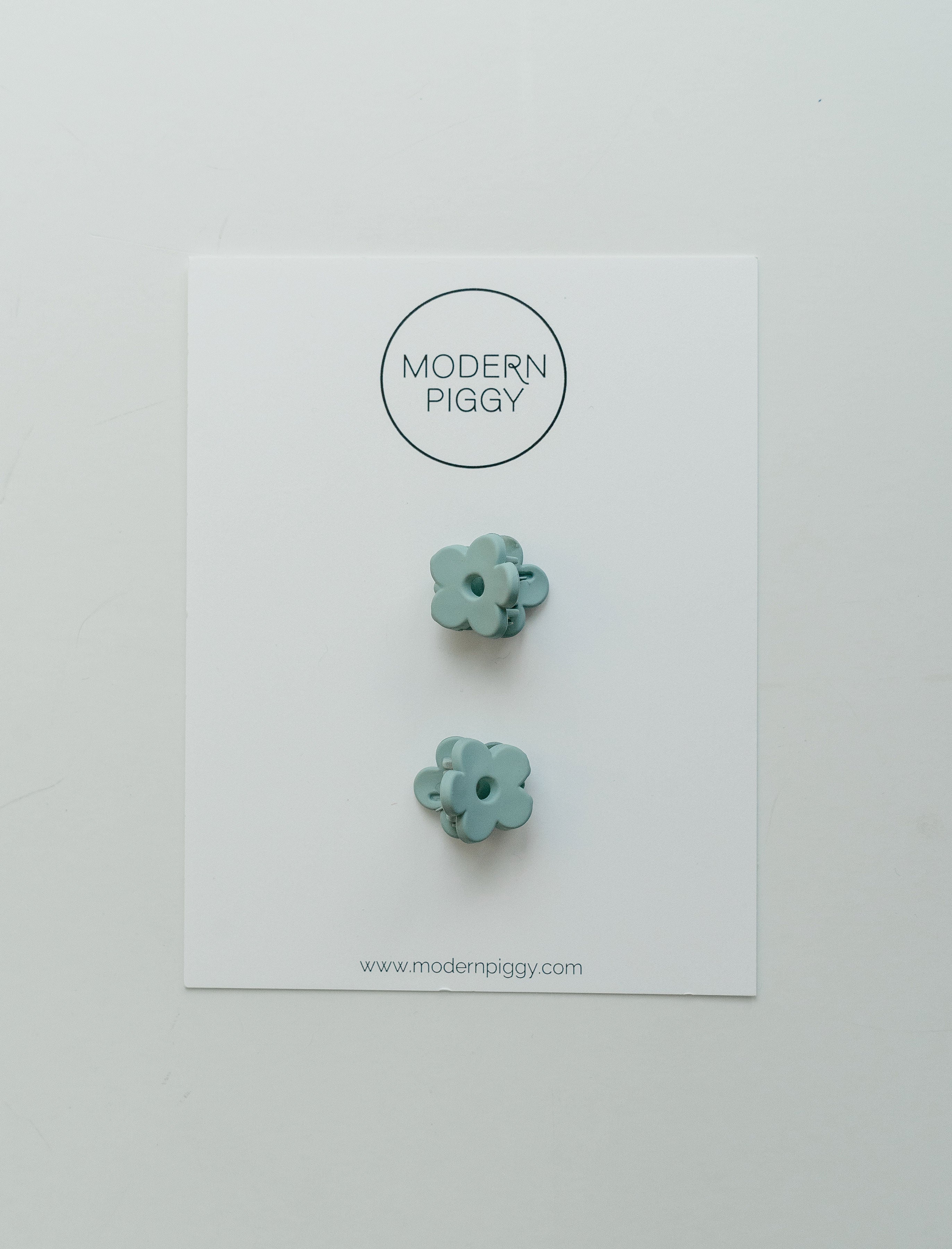 Teal | Micro Bloom Claw Clip Set