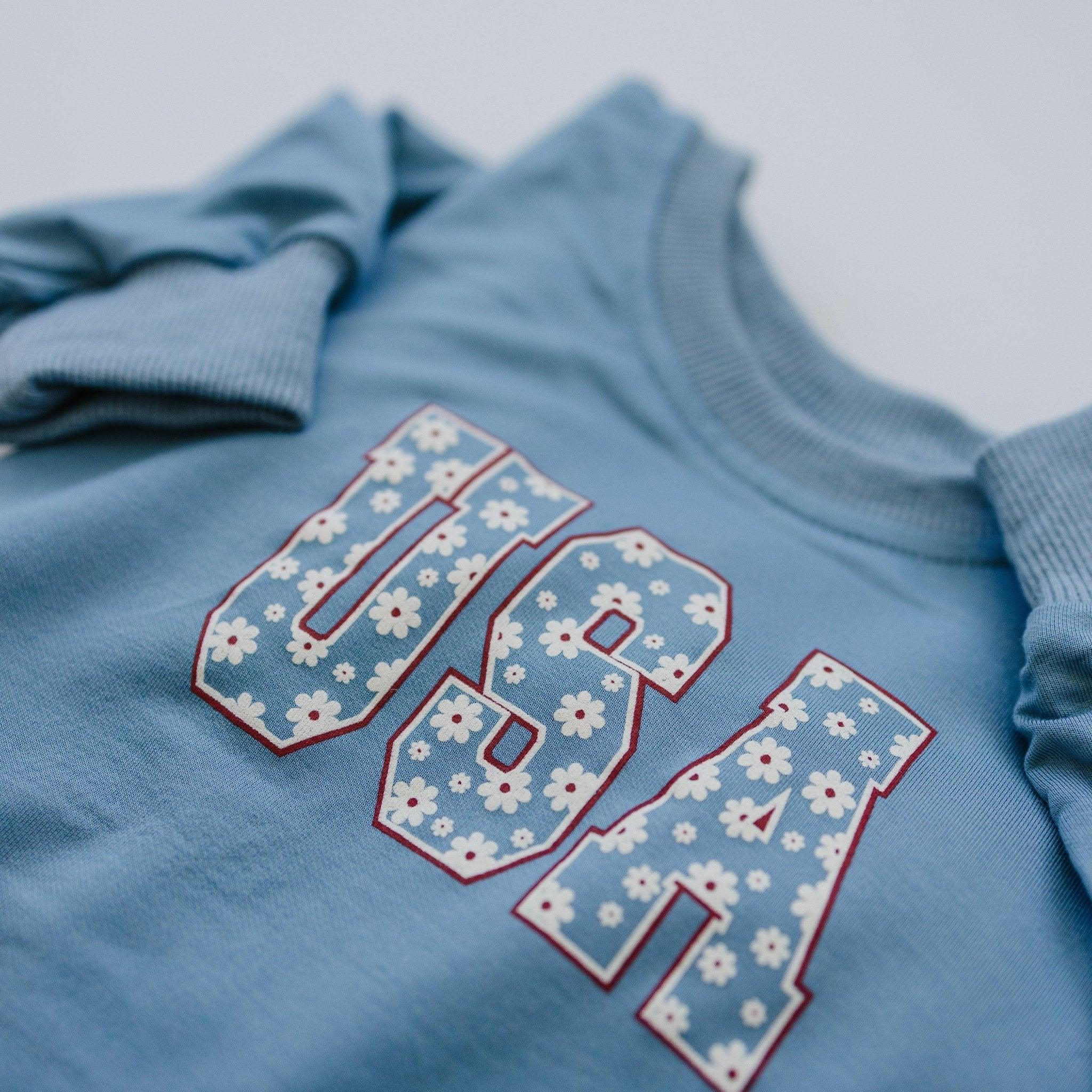 Usa Daisy Bamboo Sweatshirt Romper