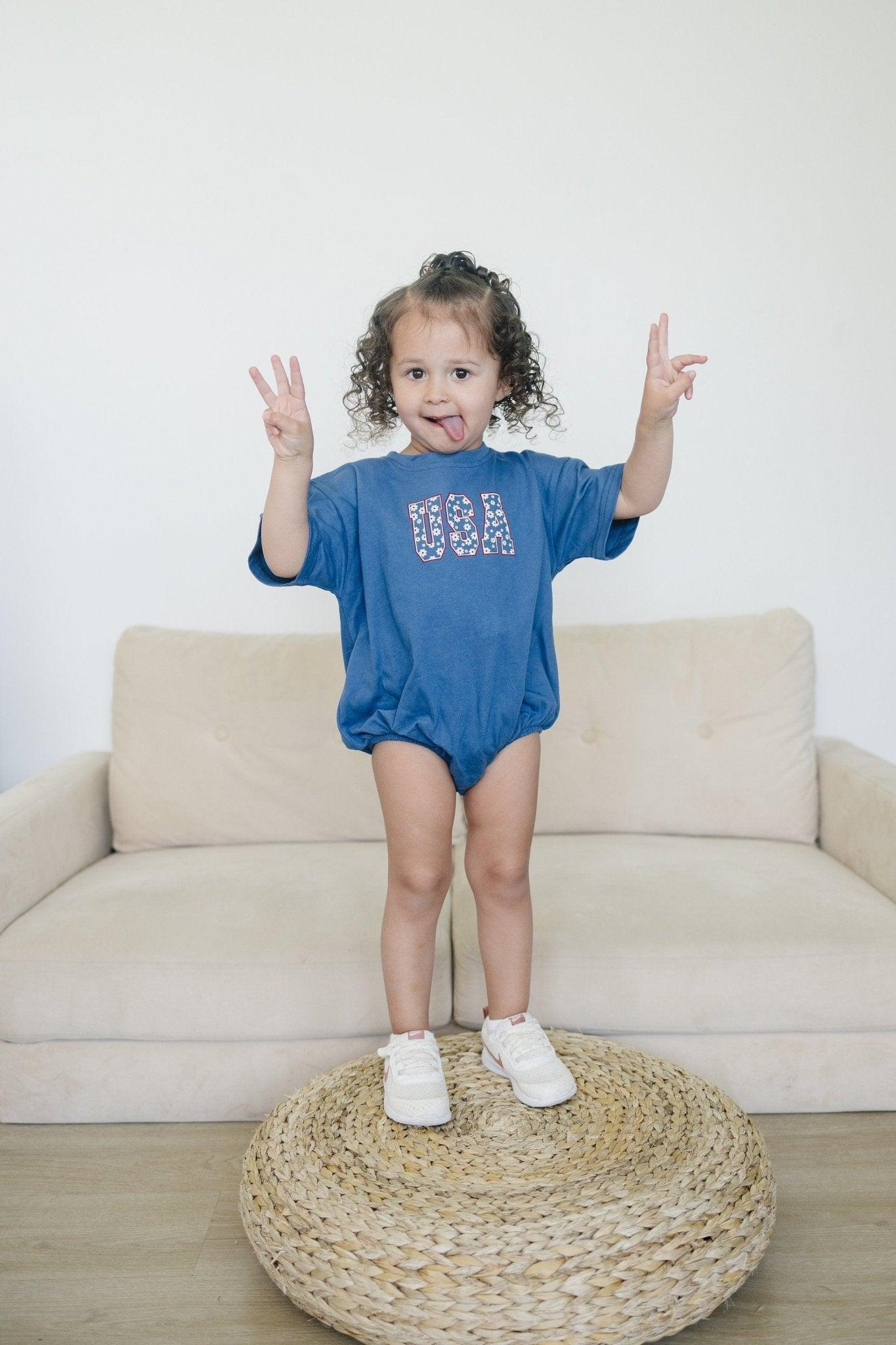 Usa Daisy T-shirt Romper