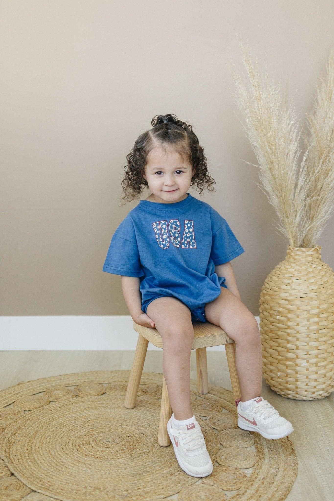 Usa Daisy T-shirt Romper