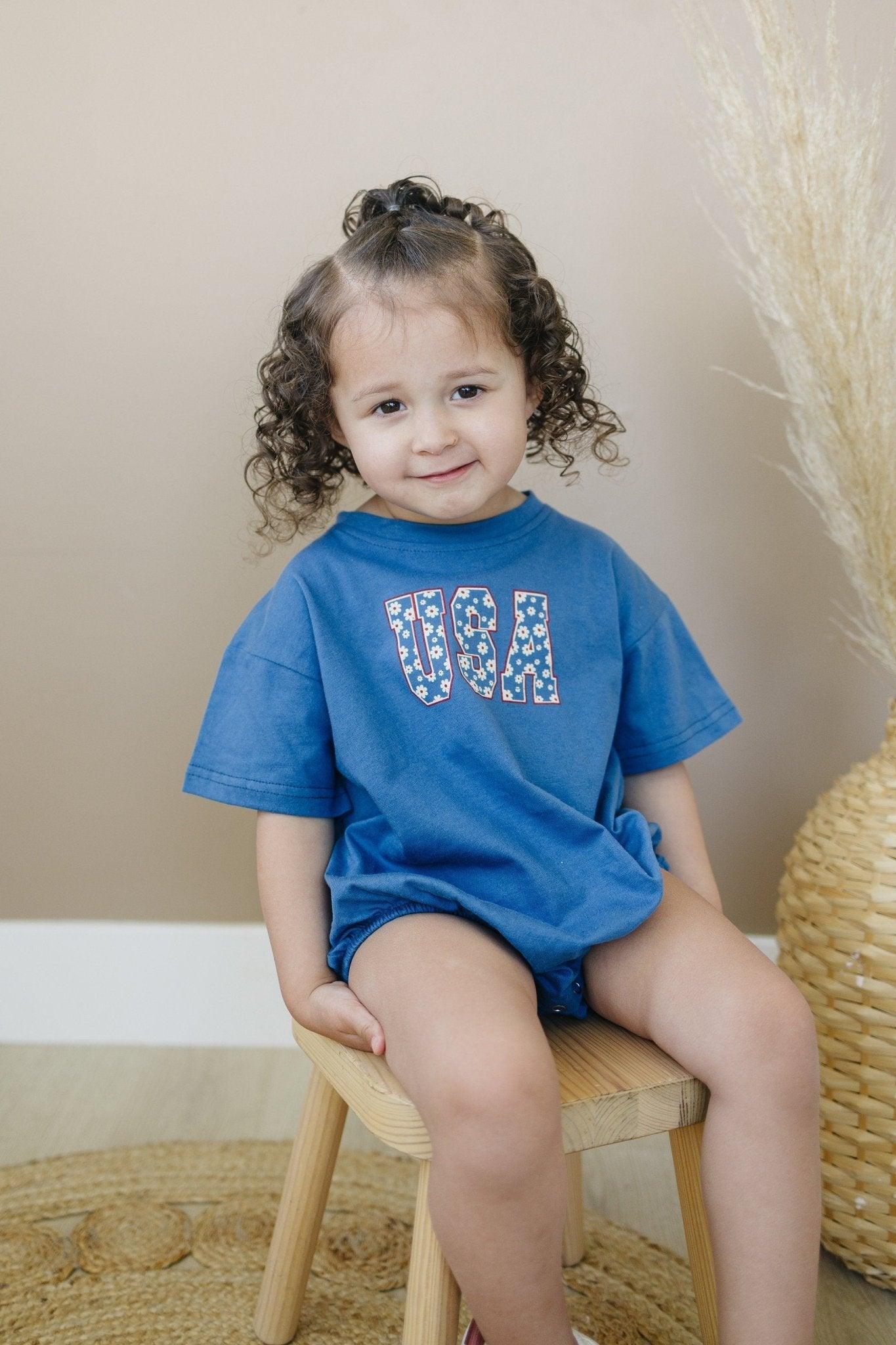 Usa Daisy T-shirt Romper