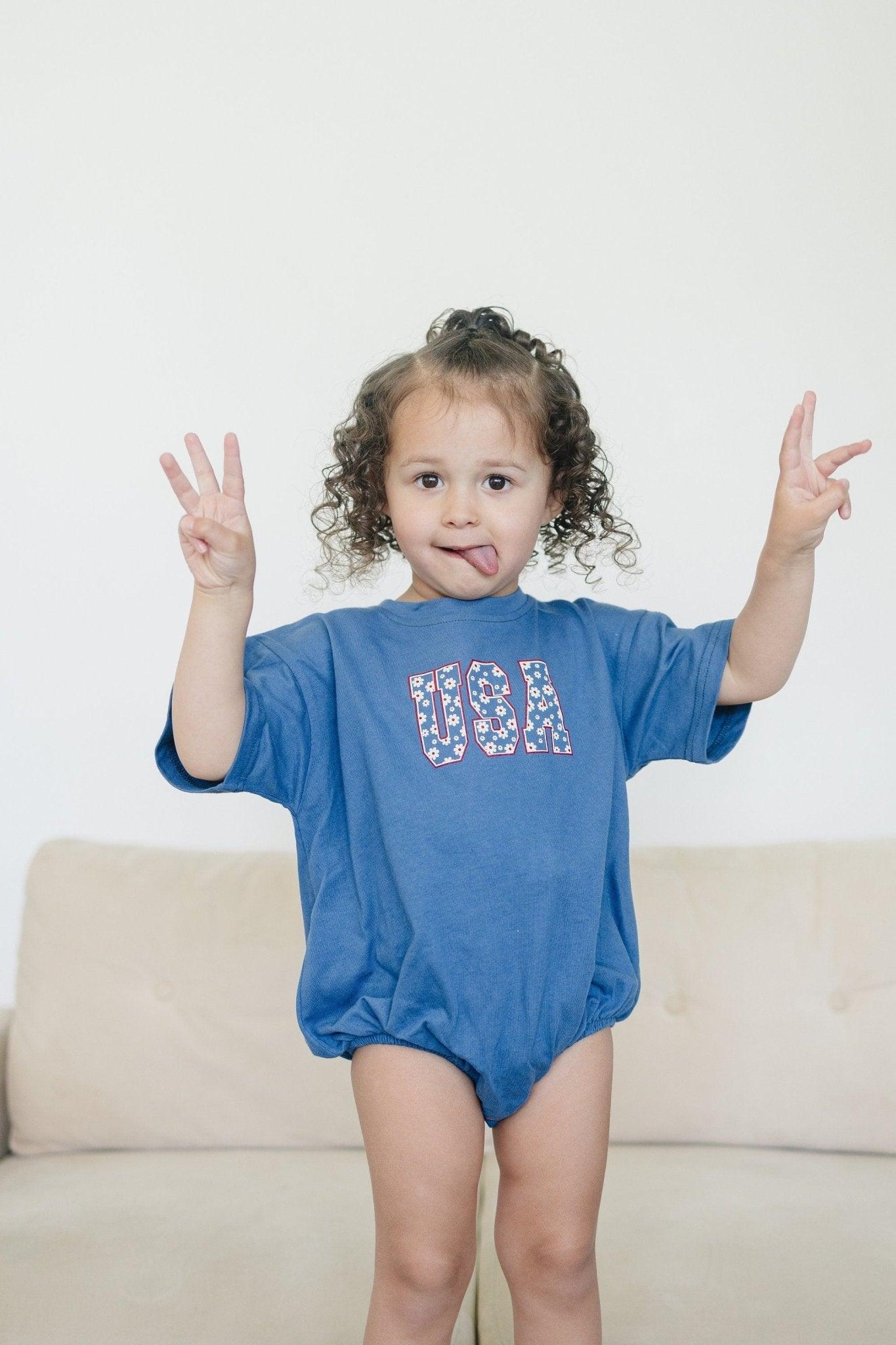 Usa Daisy T-shirt Romper