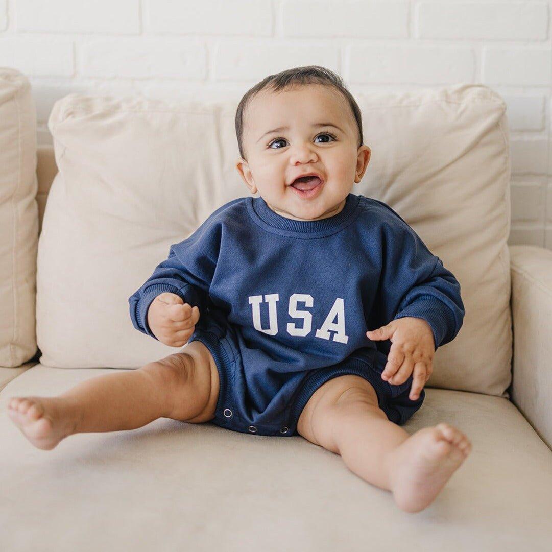 Usa Sweatshirt Romper - More Colors