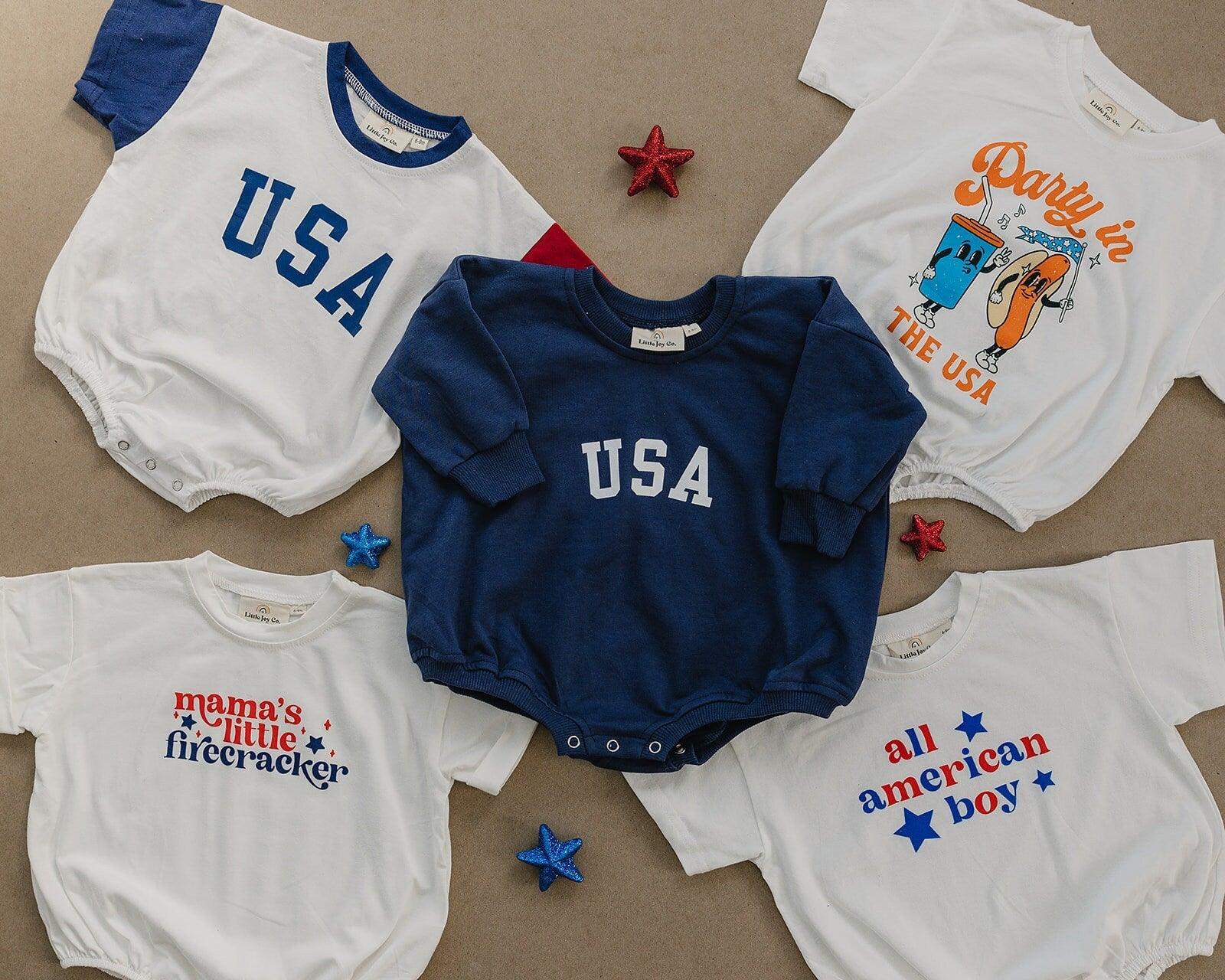 Usa Sweatshirt Romper - More Colors