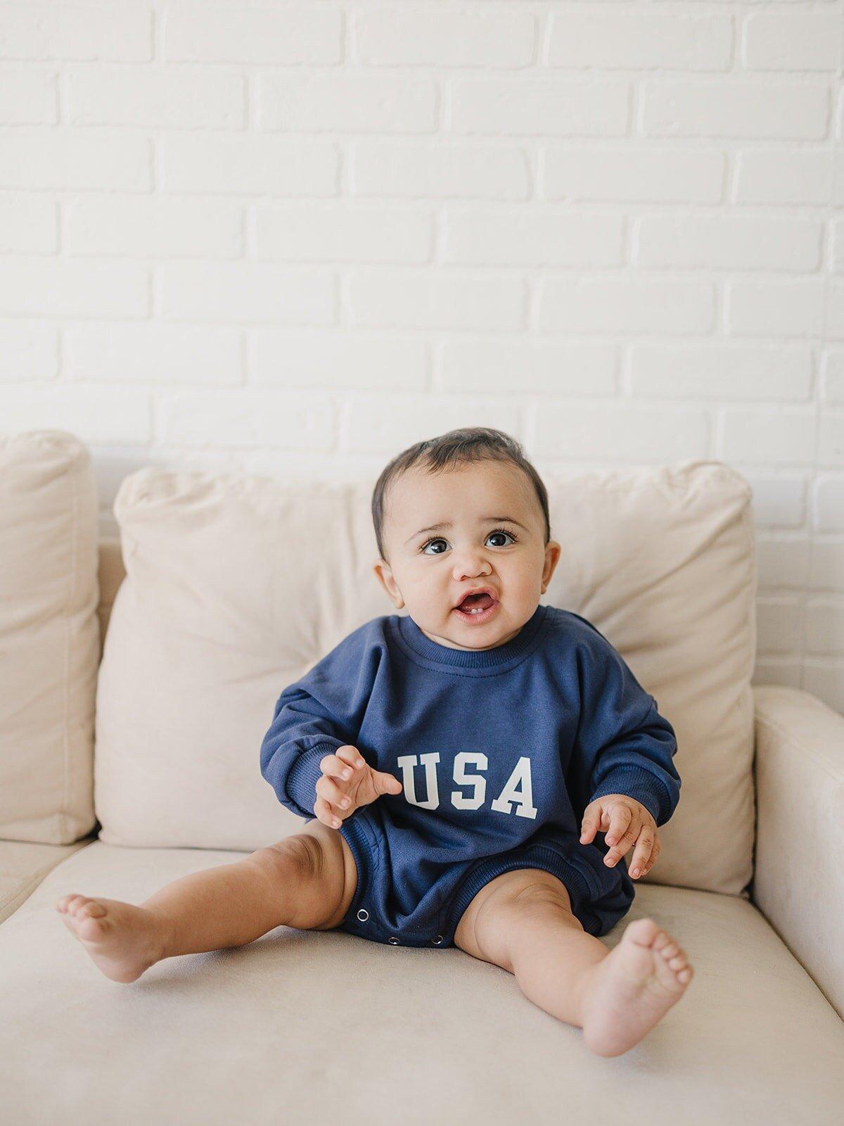 Usa Sweatshirt Romper - More Colors