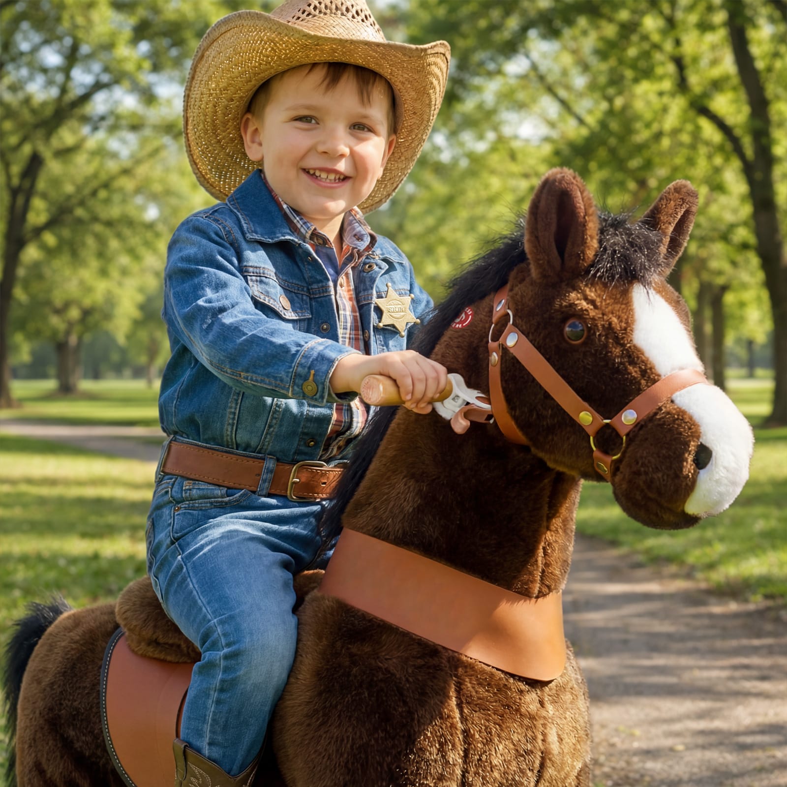 Model U Ride On Horse Toy Age 3-5 Chocolate