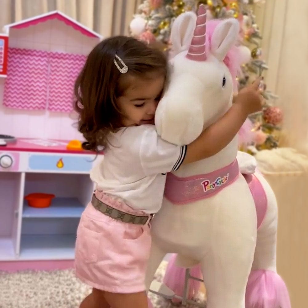 Model U Ride-on Plush Unicorn Age 4-8 Pink
