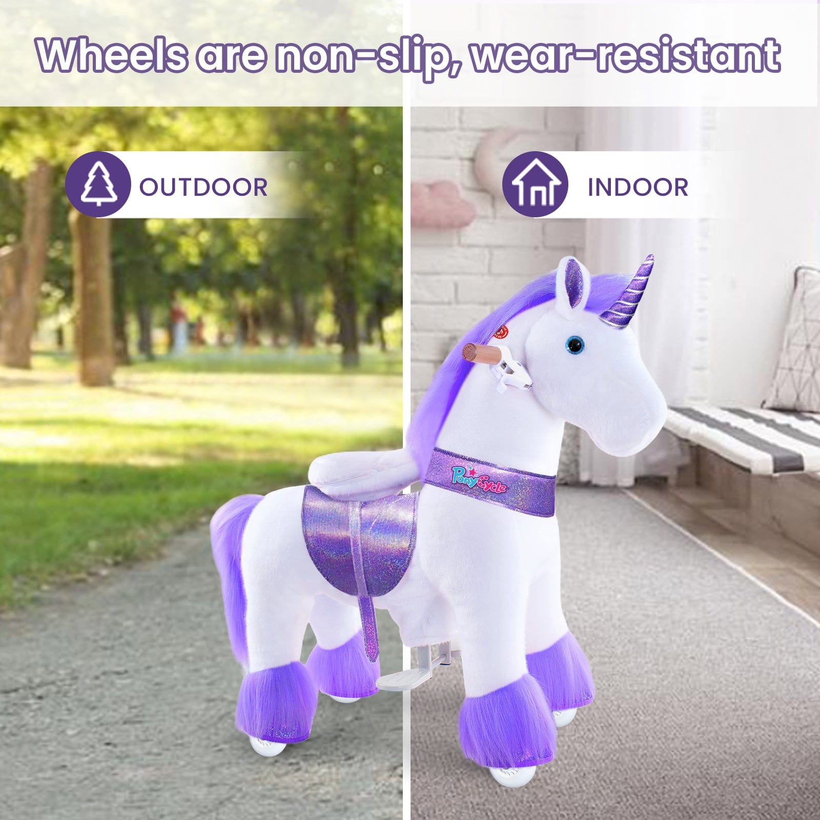 Model U Ride-on Plush Unicorn Age 4-8 Purple