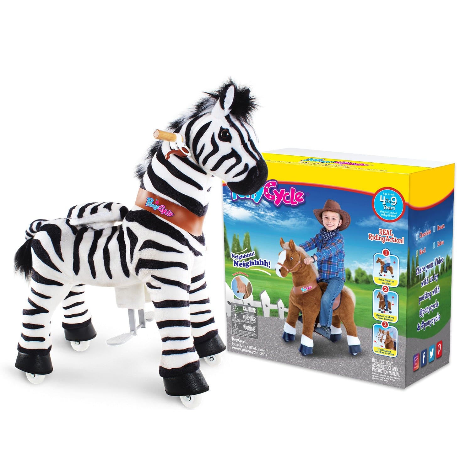 Model U Ride-on Animal Zebra Age 4-8