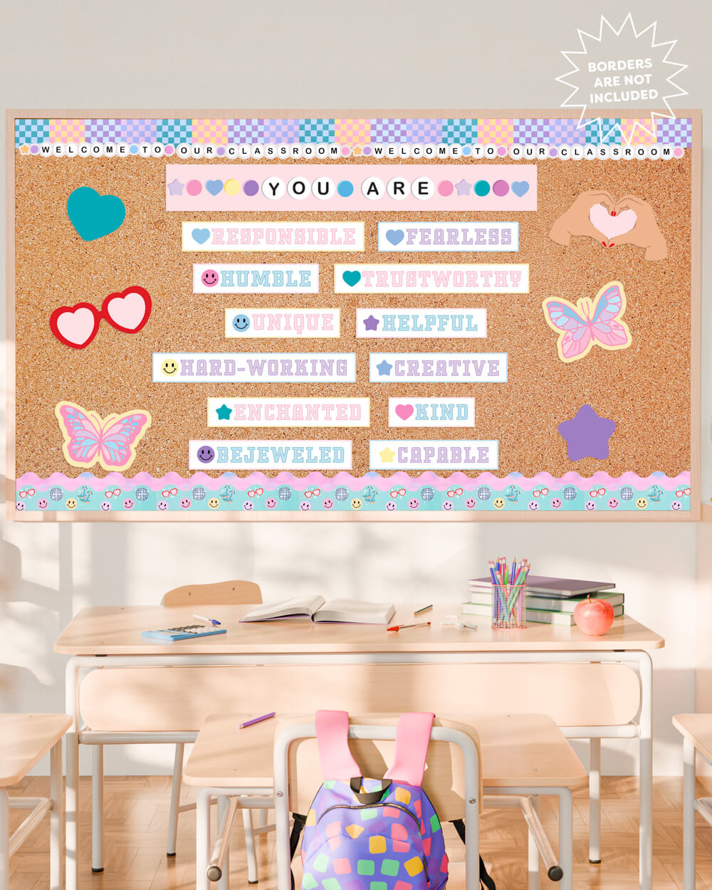 Eras Classroom Affirmations Set - 20 Bulletin Board Pieces