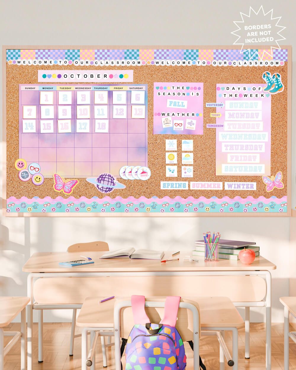 Eras Classroom Calendar Set - 79 Bulletin Board Pieces