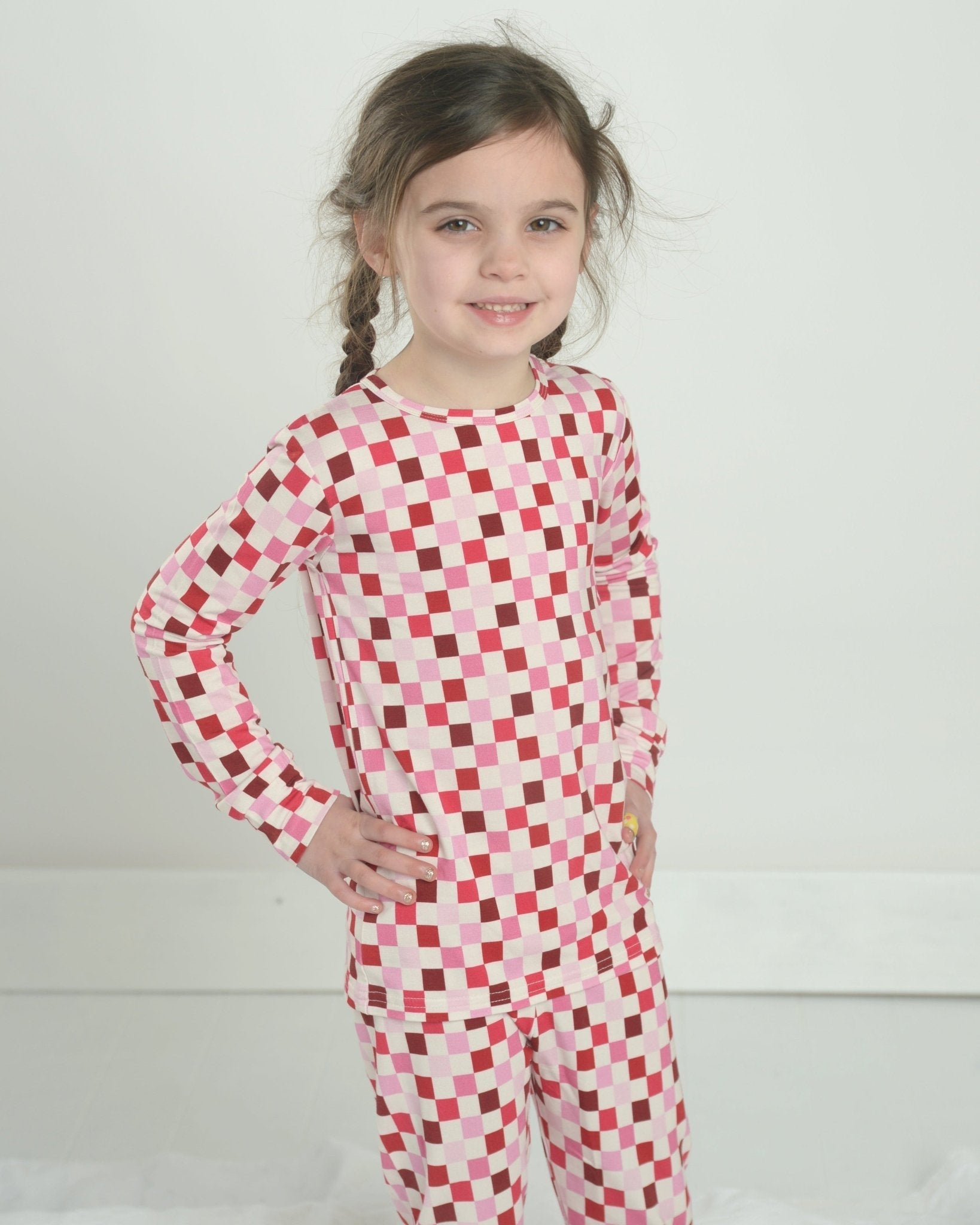 Checkered Bamboo Pajama Set
