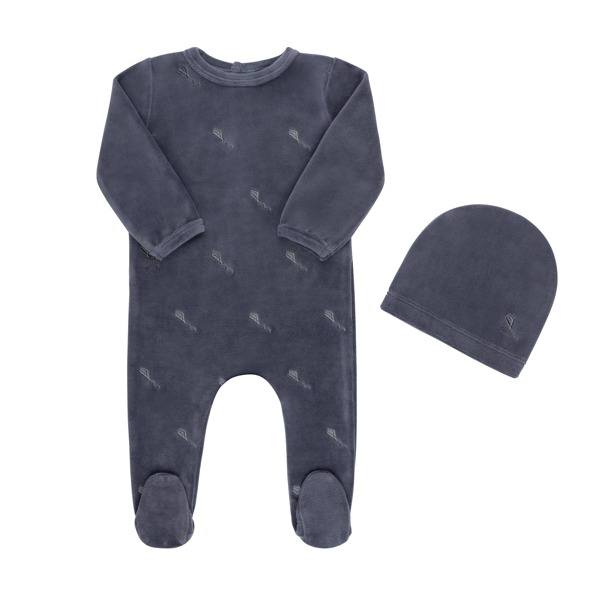 Embroidered Kite Footie & Hat