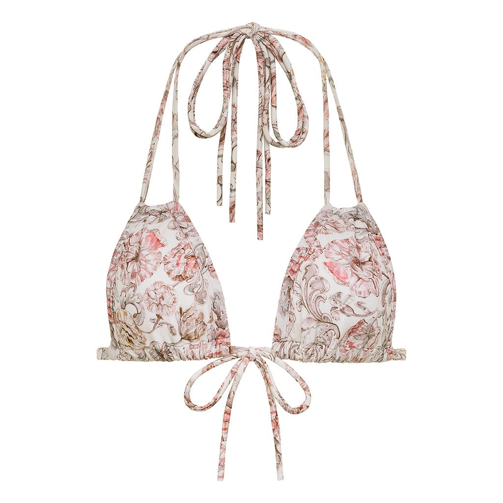 Venecia Floral Euro Bow Bikini Top