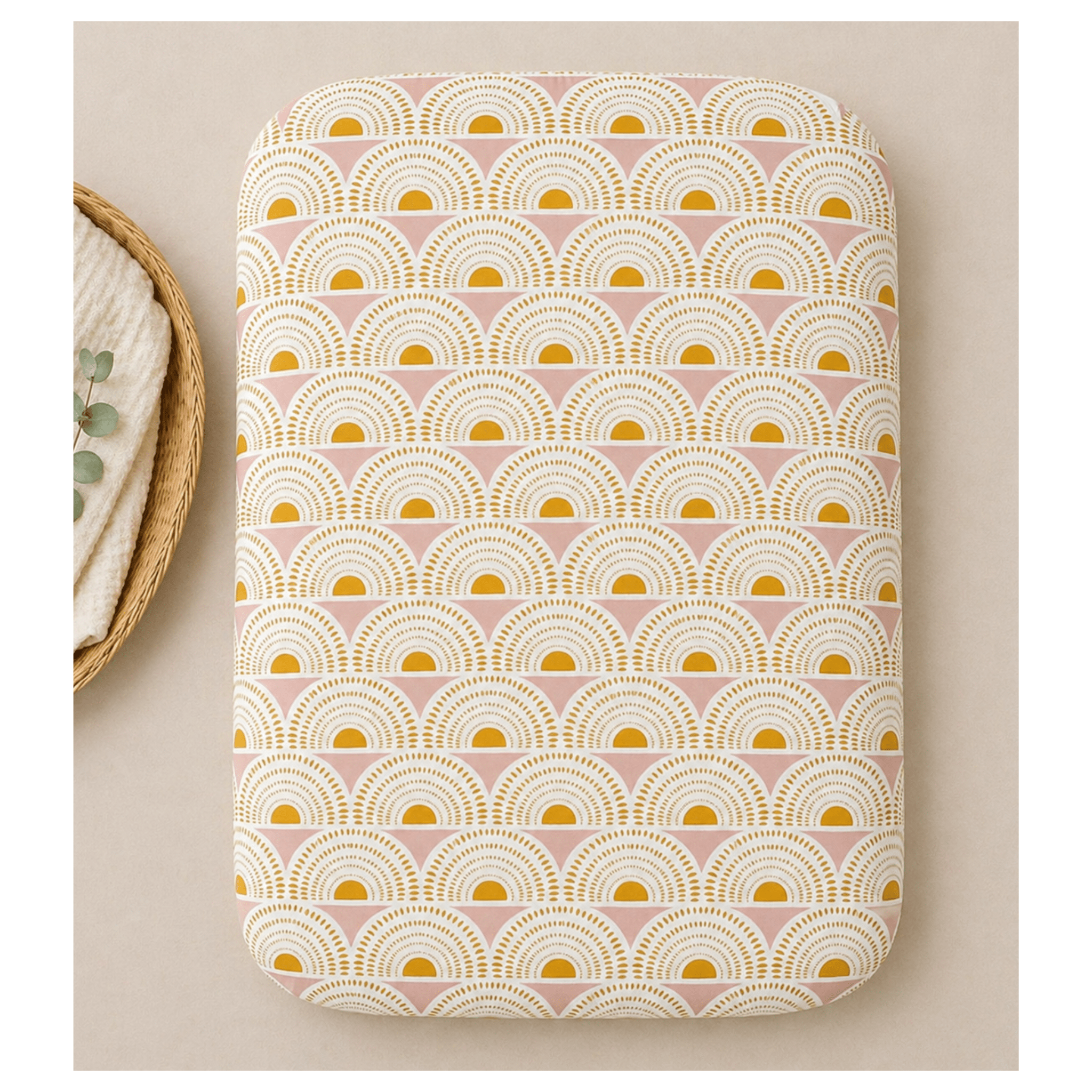 Bamboo Changing Pad Cover - Vintage Sunshine