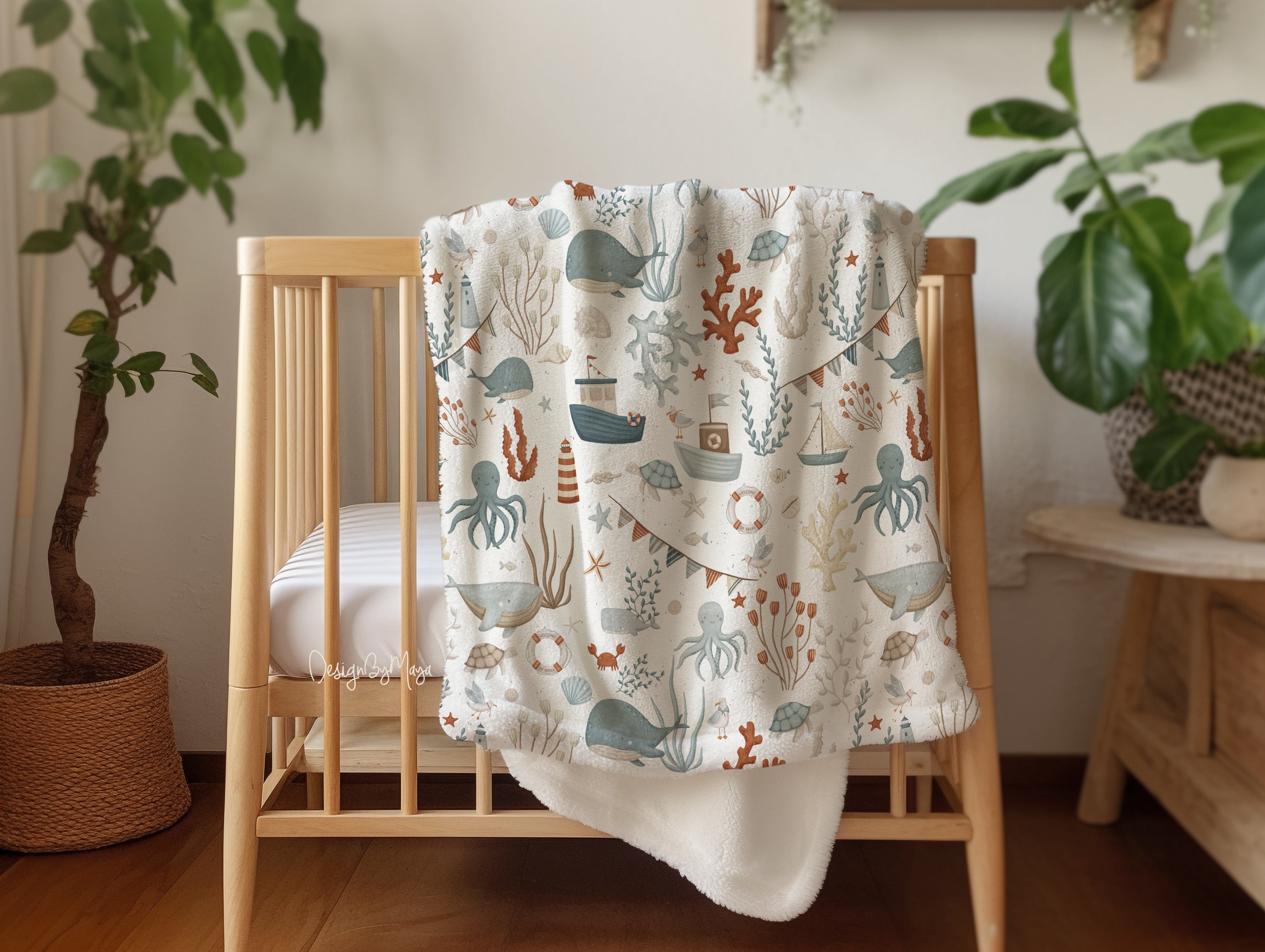 Alphabet - Vintage Baby Blanket