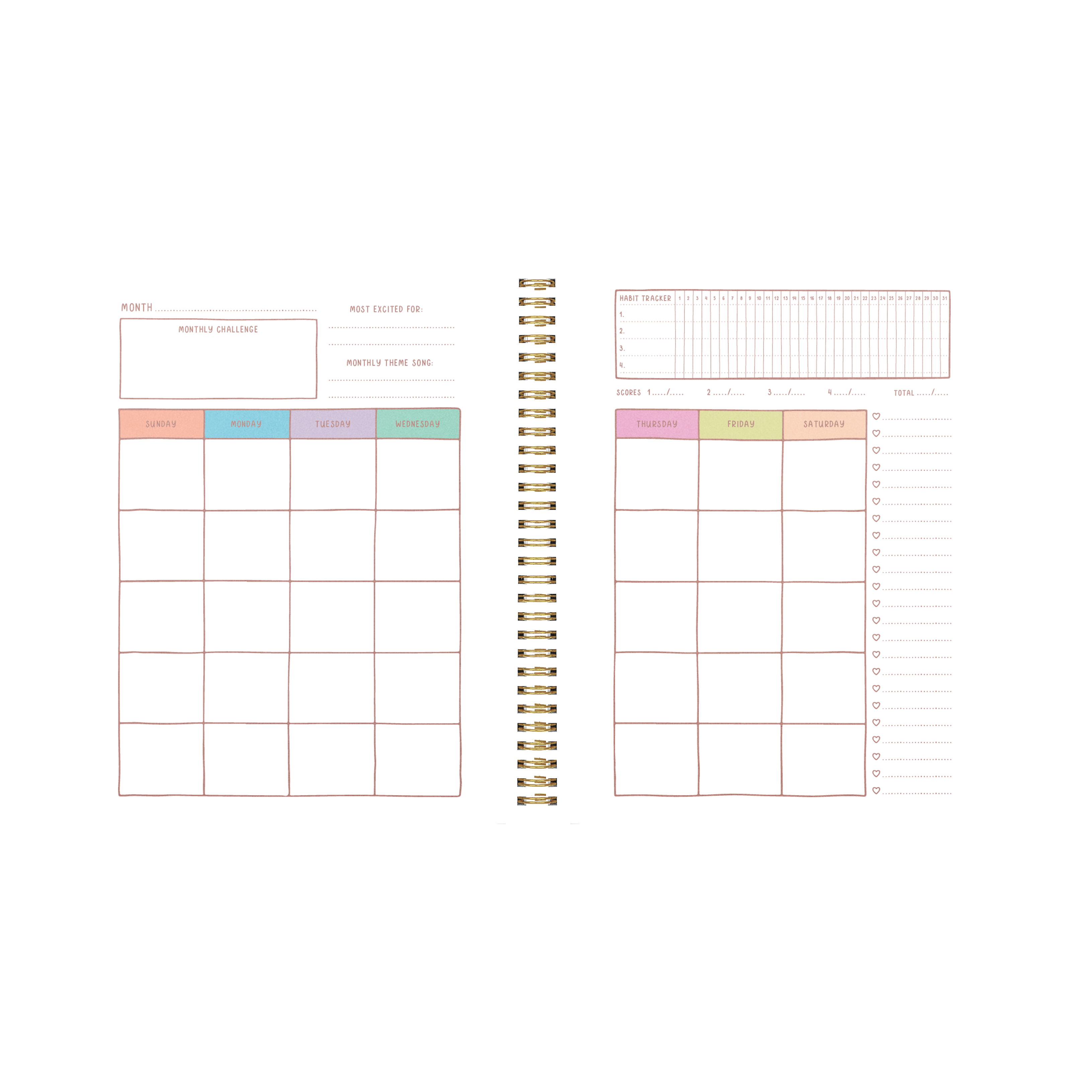 Undated Perpetual Planner - Goal Getter Lite