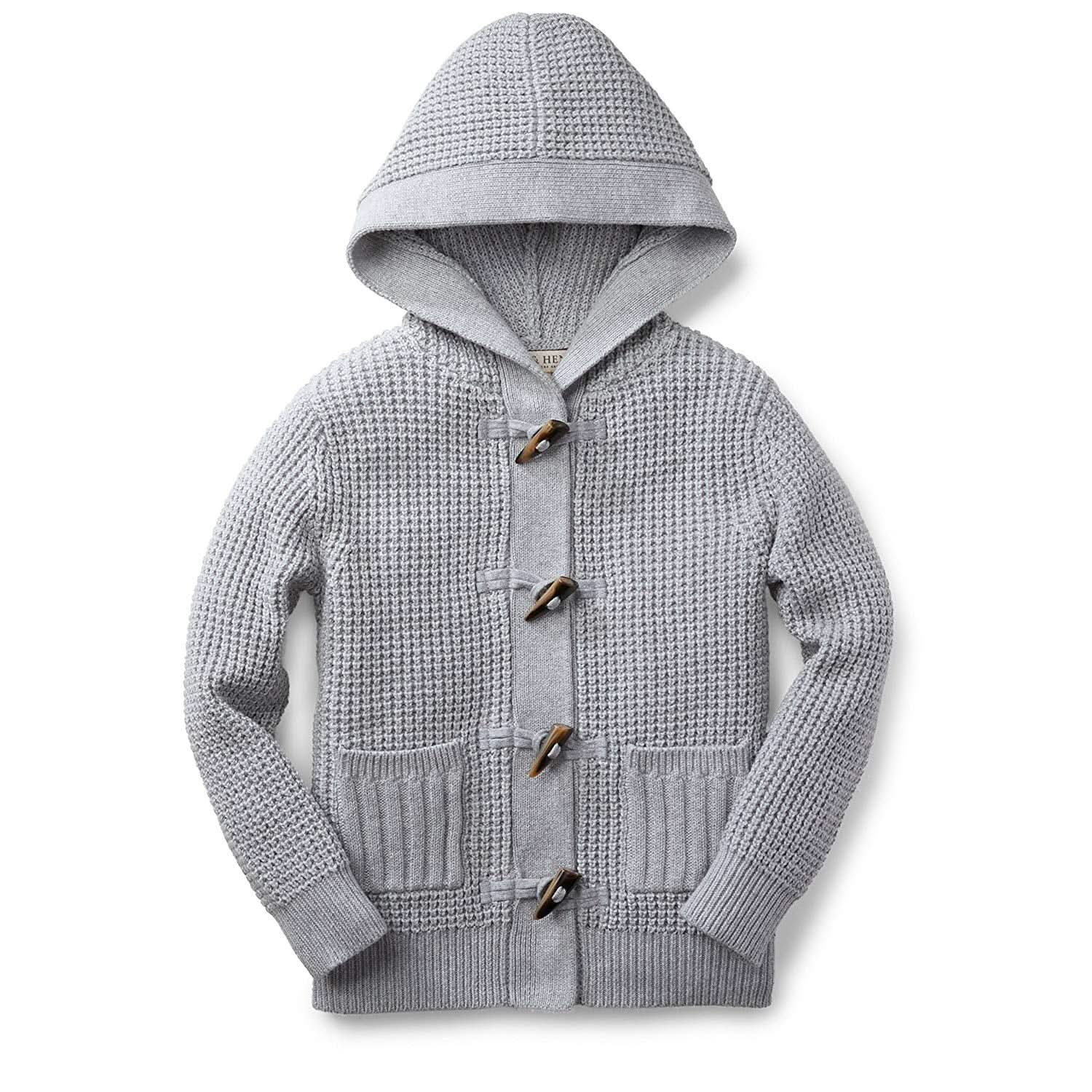 Waffle Stitch Hooded Sweater