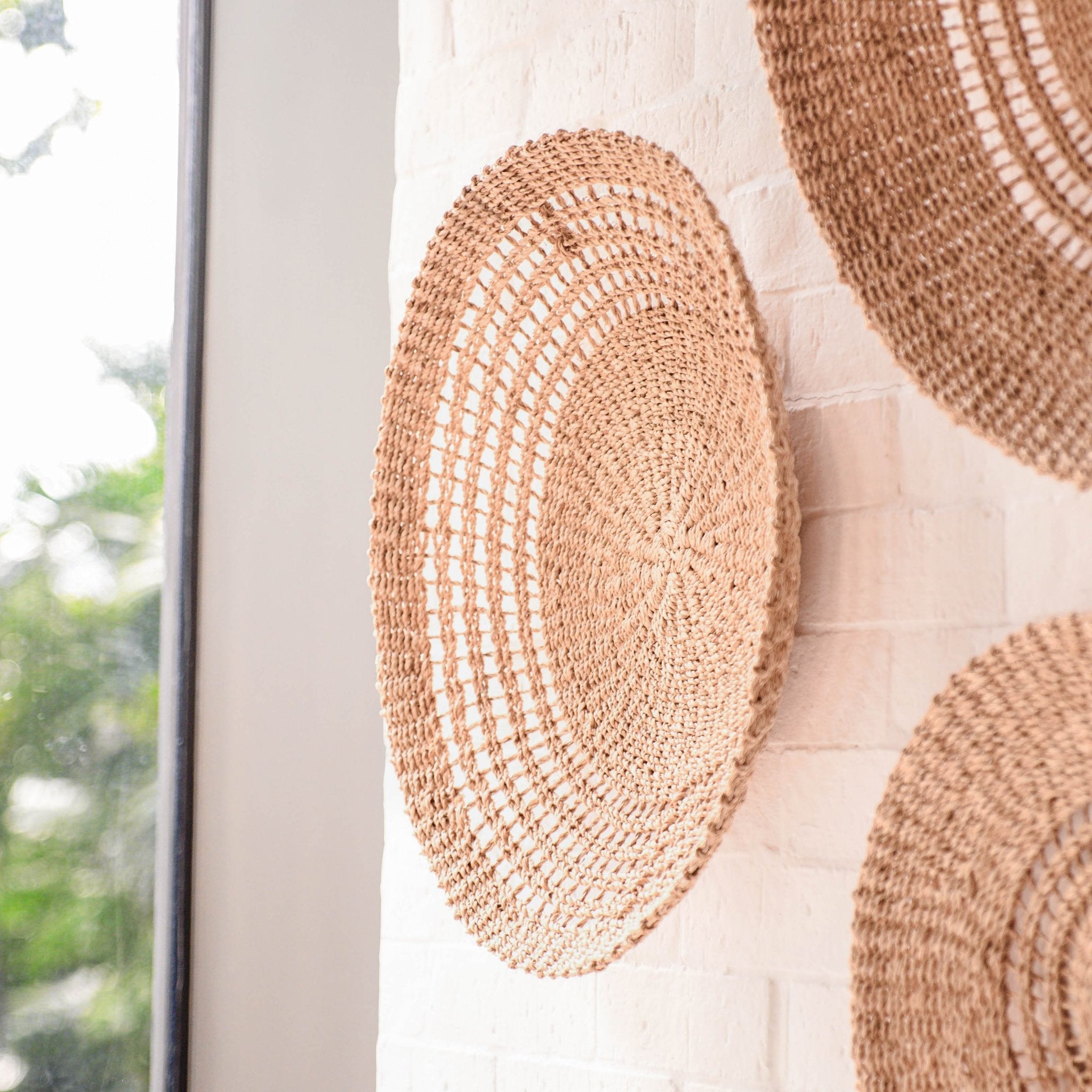 Open Weave Wall Baskets, Large - Woven Wall Baskets | Likhâ
