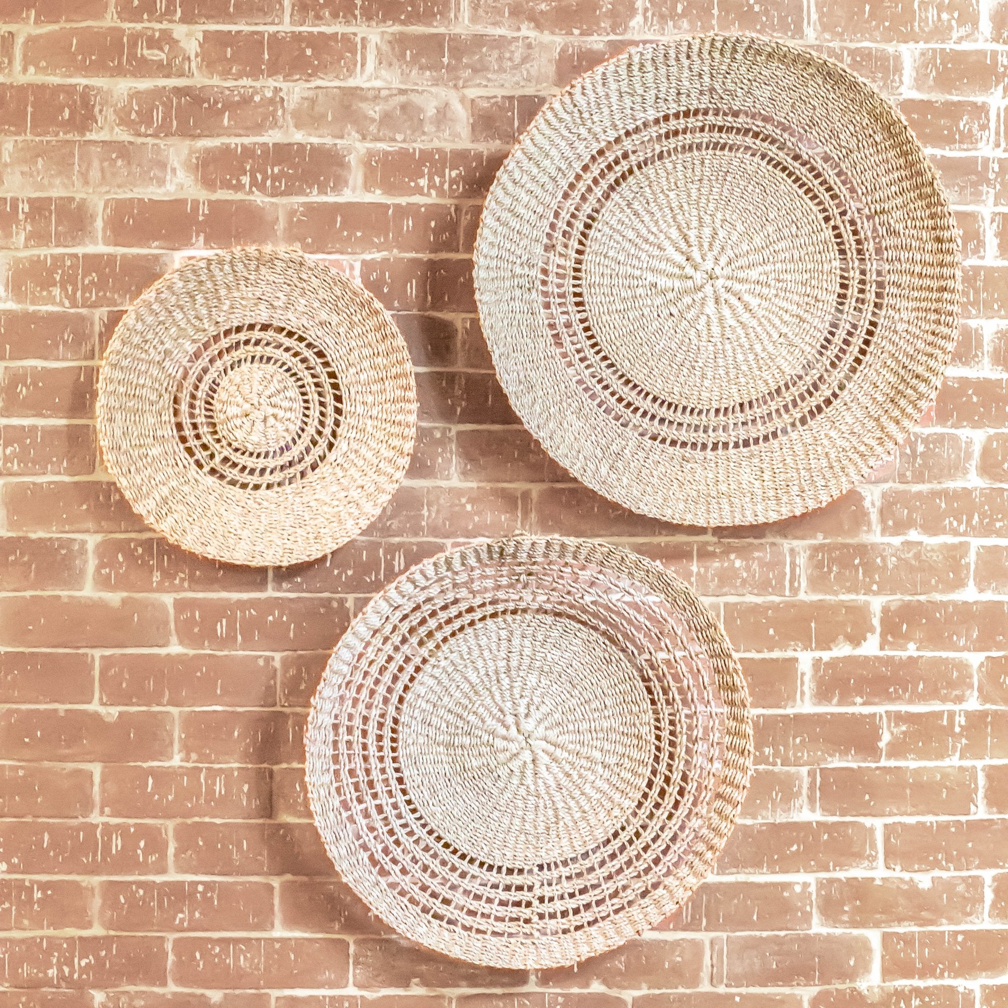 Open Weave Wall Baskets, Small - Woven Wall Baskets | Likhâ