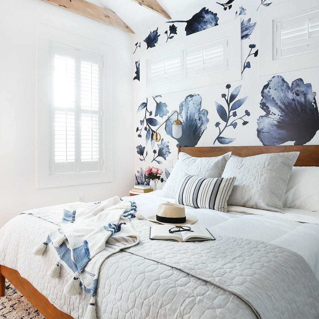 Water And Ink Floral Wall Decals