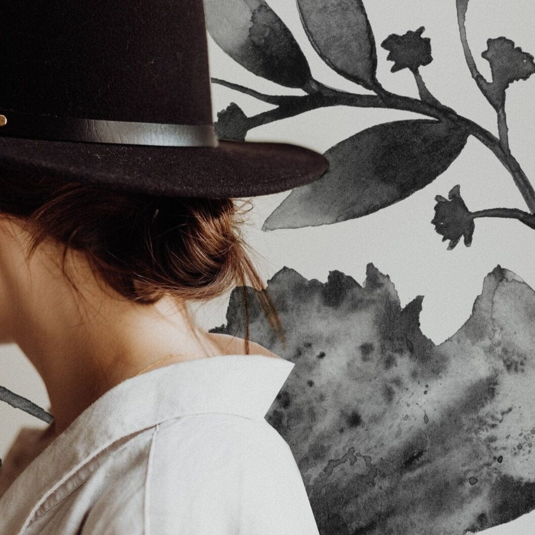 Water And Ink Floral Wall Decals