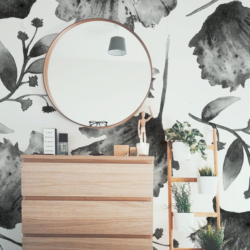 Water And Ink Floral Wall Decals