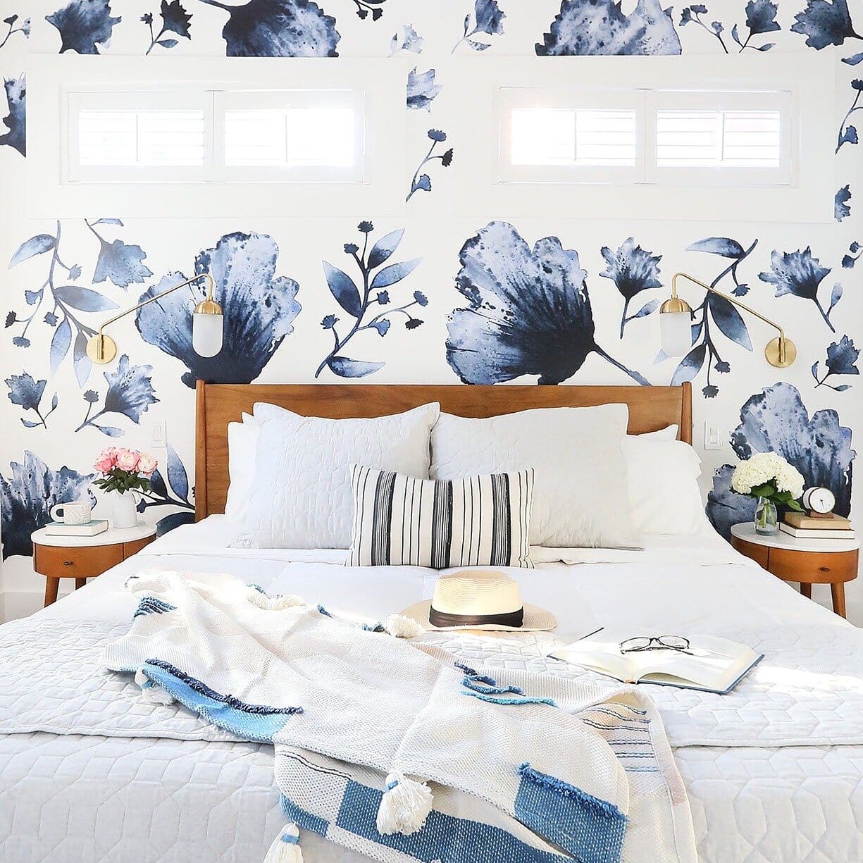 Water And Ink Floral Wall Decals