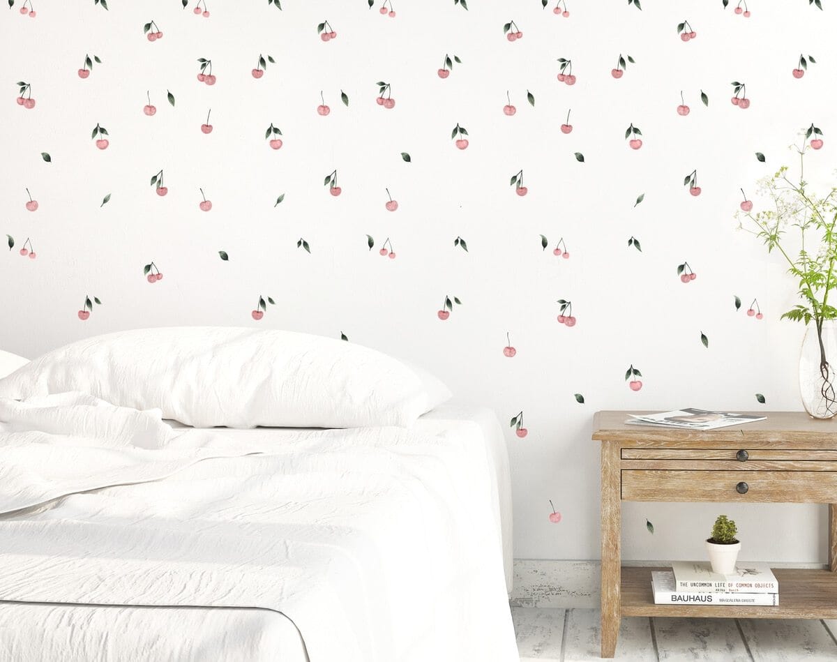 Watercolor Cherries Wall Decals
