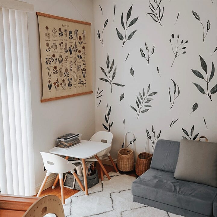 Watercolor Leaves Wall Decals