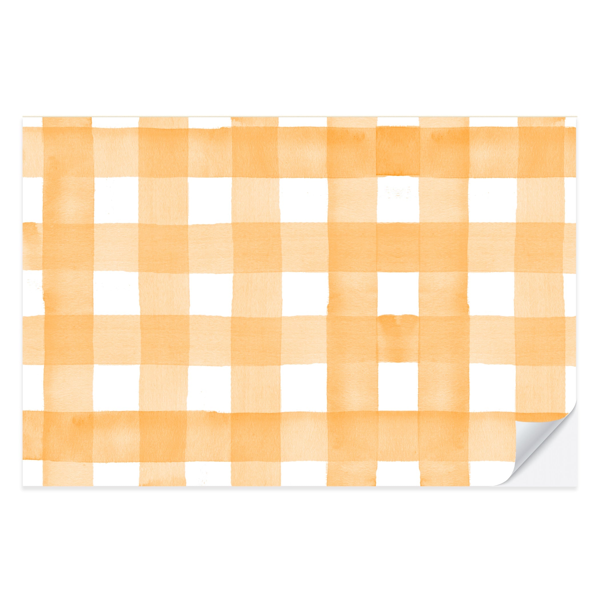 Orange Gingham Placemat Pad