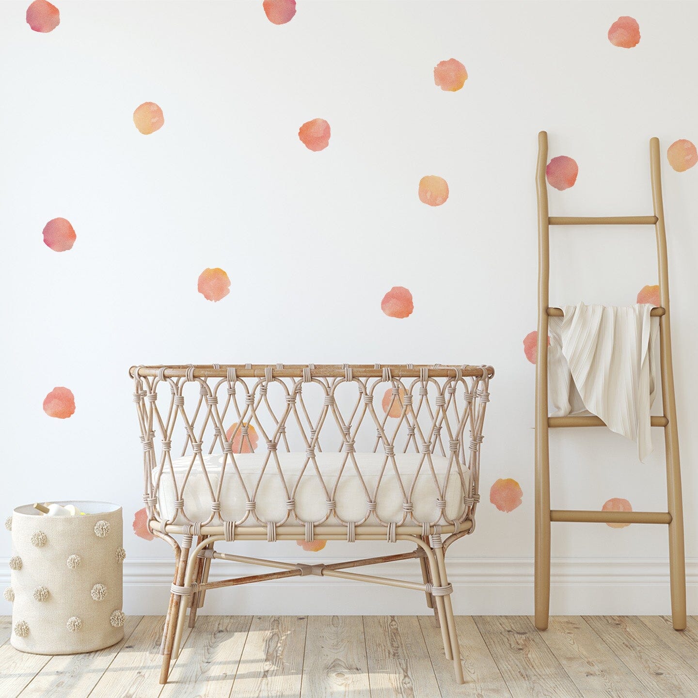 Watercolor Polka Dot Wall Decals