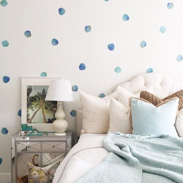 Watercolor Polka Dot Wall Decals